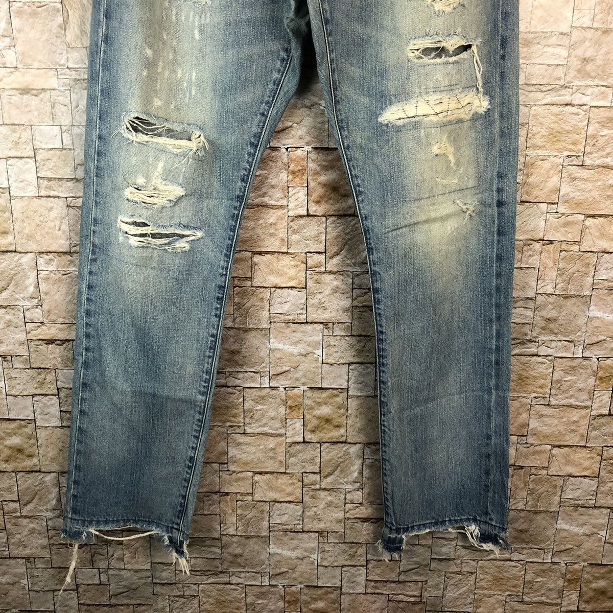 Japanese Brand Eagle American Outfitters Distressed Denim Pants #A1042 Size US 32 / EU 48 - 6 Thumbnail