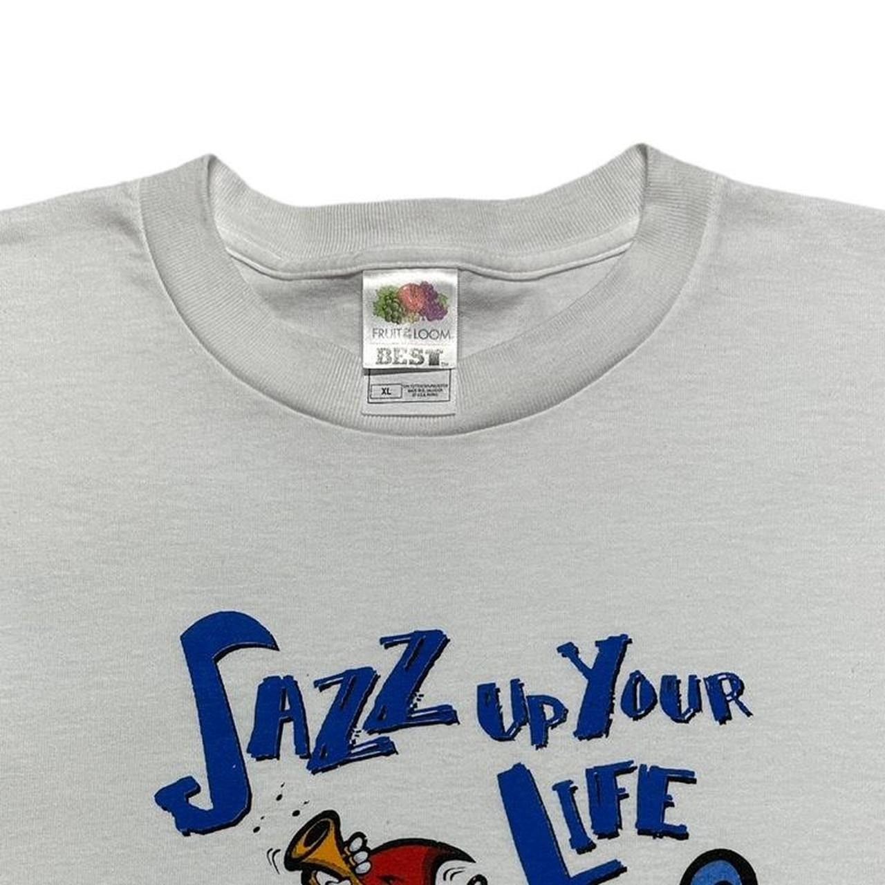 Fruit Of The Loom × Vintage Vintage Blood Drive Jazz Up Your Life T-Shirt Size US XL / EU 56 / 4 - 4 Thumbnail