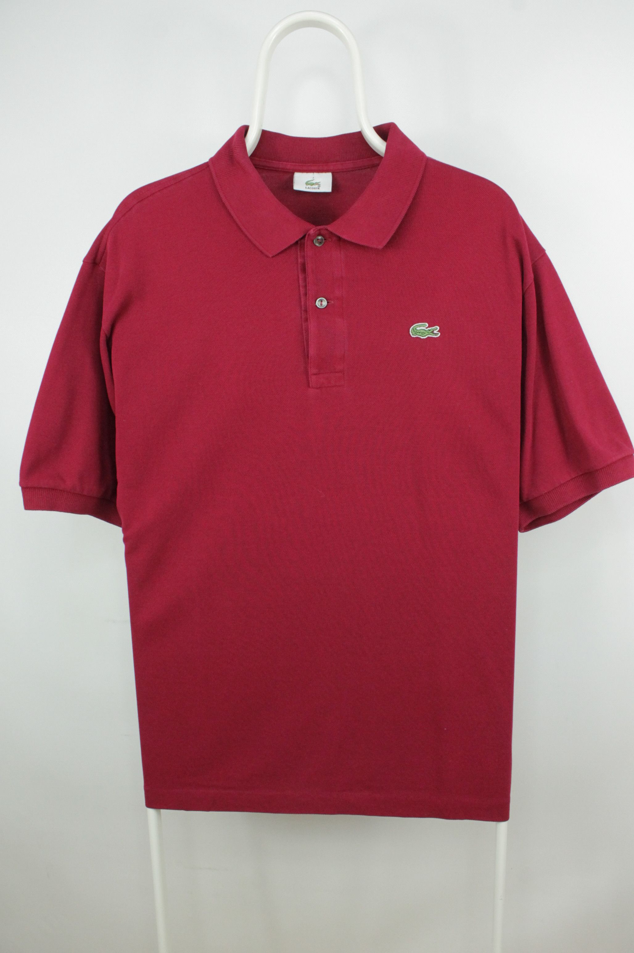 Lacoste × Vintage Vintage Lacoste Regular Fit Bordeux Polo Shirt Men's Size US XXL / EU 58 / 5 - 1 Thumbnail