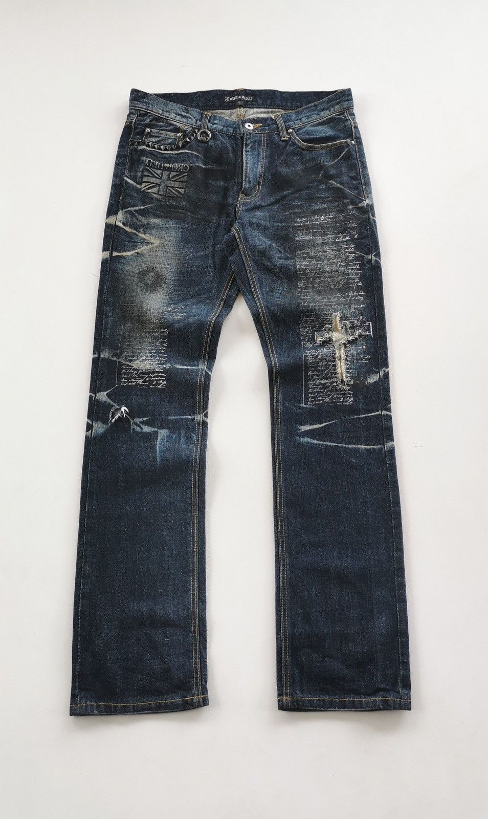 【中古】 Attic The In × Back Logo Skull Attic The In (N)ine Number パンツ