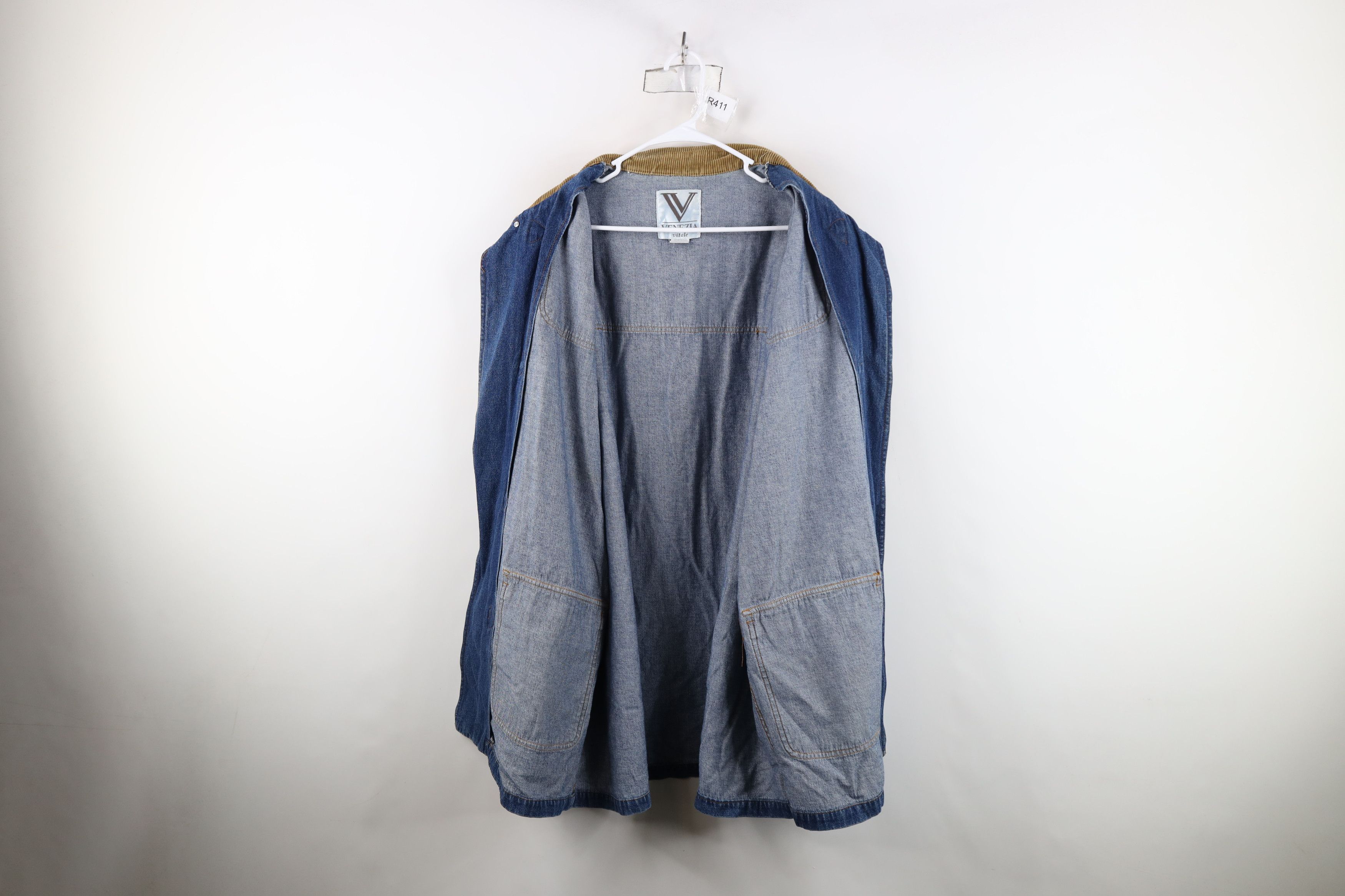 Vintage Vintage 90s Streetwear Distressed Toggle Button Denim Jacket Size 3XL / US 20-22 - 11 Thumbnail