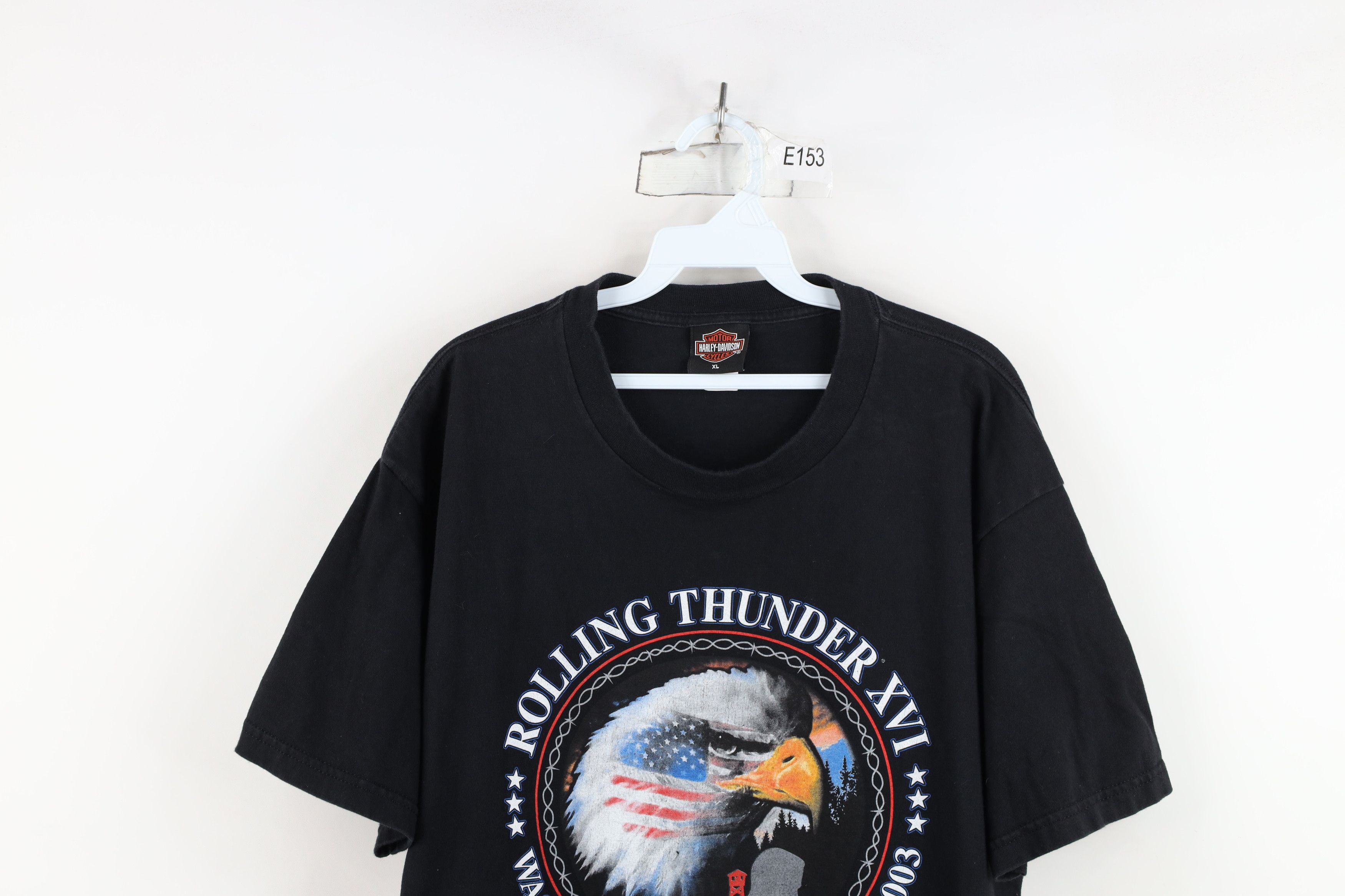 Harley Davidson Vintage Y2K 2003 Harley Davidson Thunder Eagle T-Shirt USA Size US XL / EU 56 / 4 - 2 Thumbnail