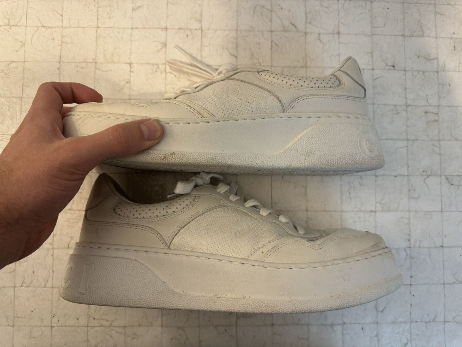 Gucci Gucci GG embossed leather sneaker Size US 11 / EU 44 - 8 Thumbnail