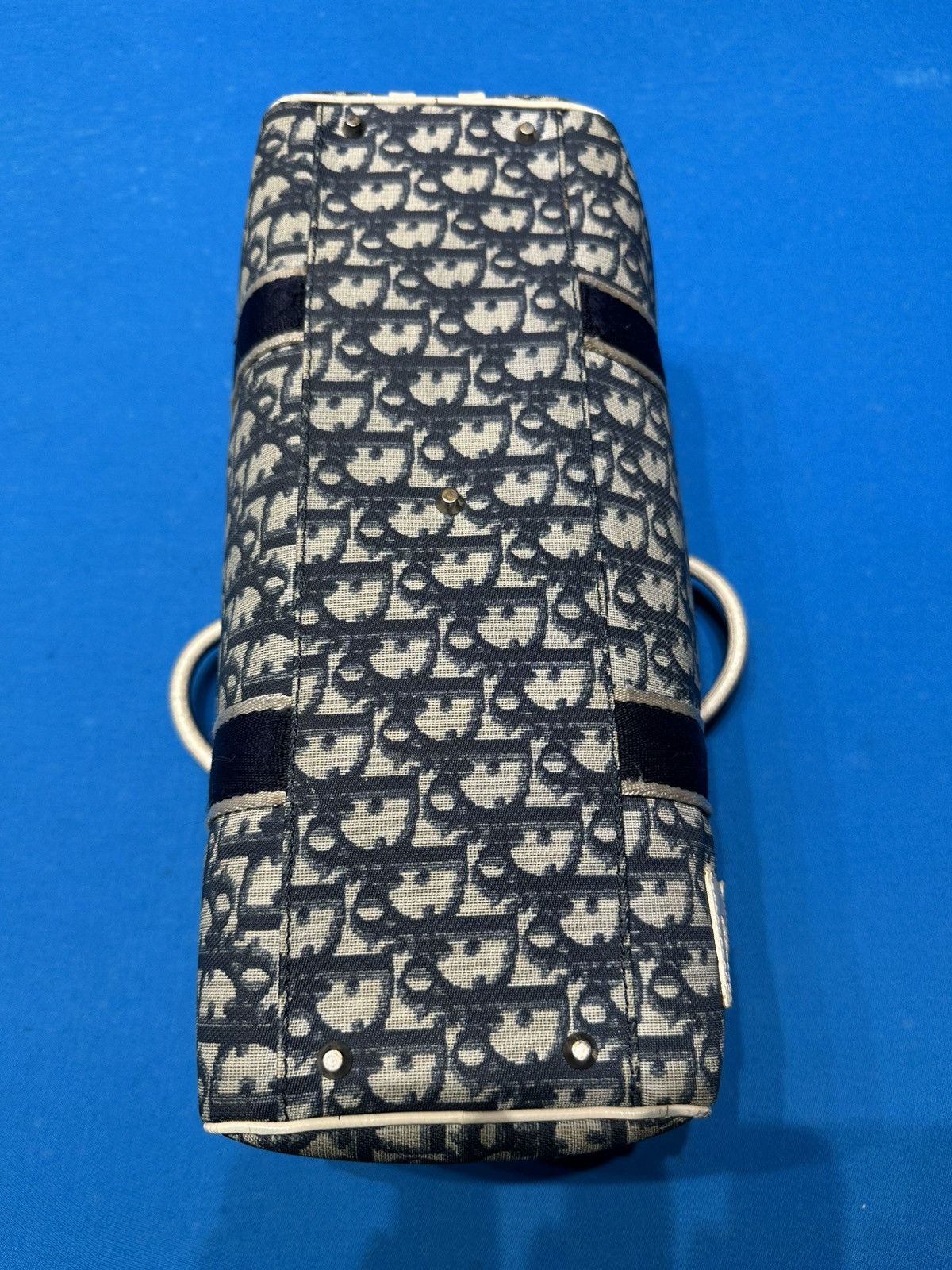 Christian Dior Monsieur × Dior × Vintage Dior Monogram Duffle Bag Blue Vintage Size ONE SIZE - 12 Thumbnail