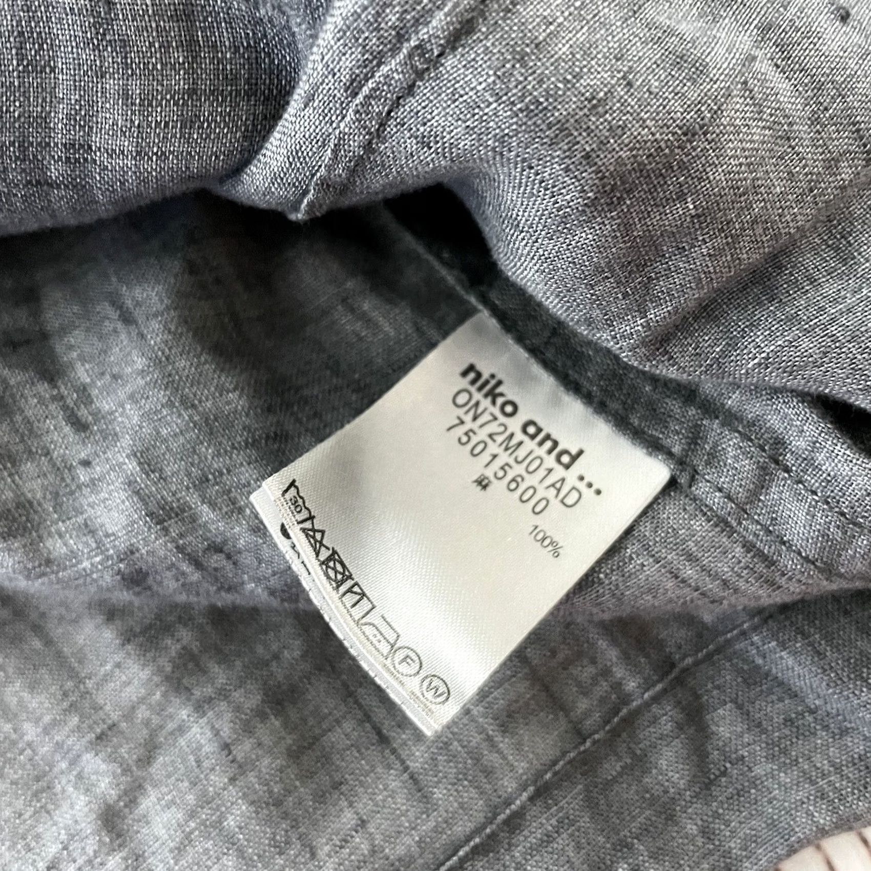 Vintage Niko And... Blazer Top Shirt Womens 3 Blue Gray Linen Button Front 100% Linen Lightweight Blouse Women XS? Size XS / US 0-2 / IT 36-38 - 5 Thumbnail
