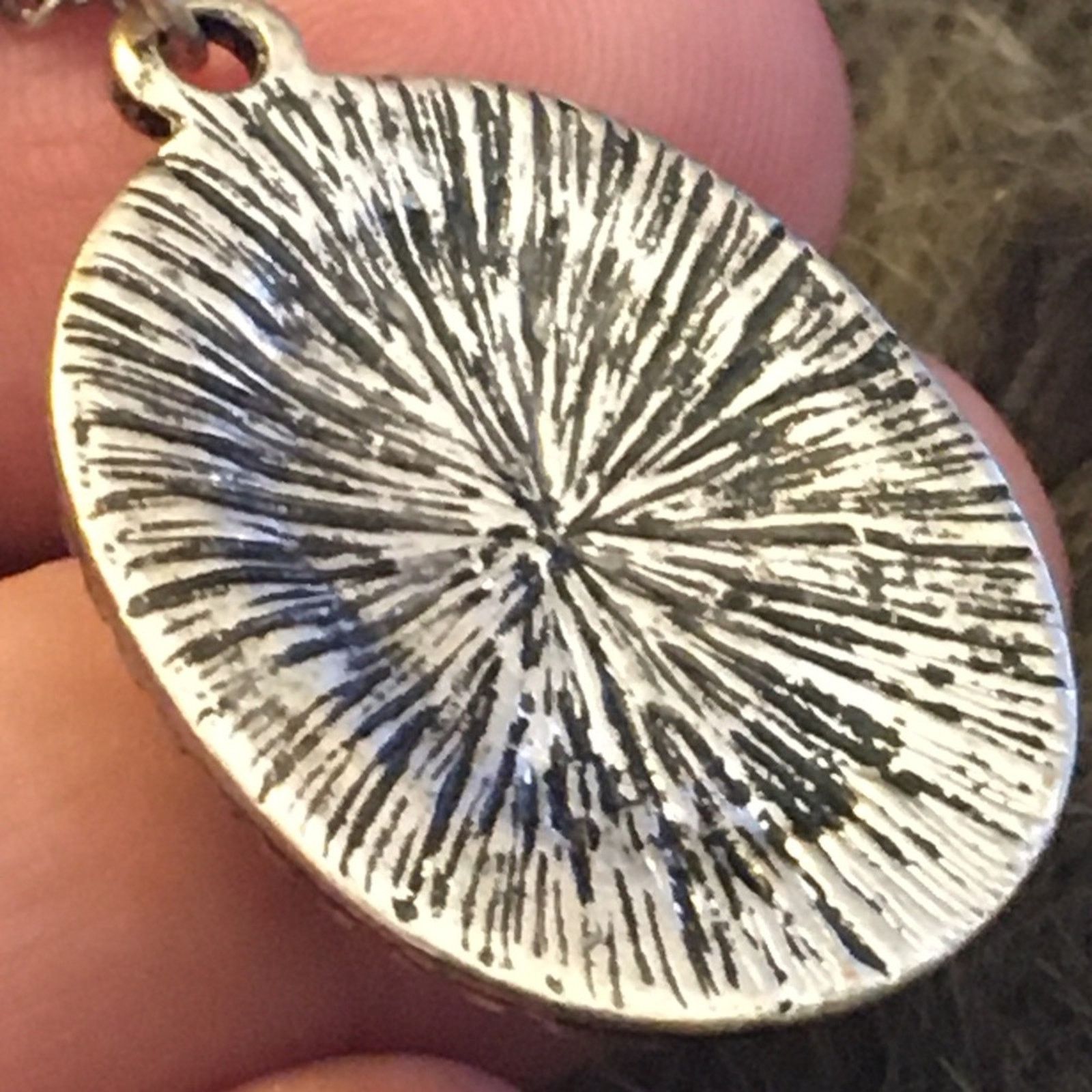 Jewelry Bubble resin stone medallion silver tone necklace Size ONE SIZE - 8 Thumbnail
