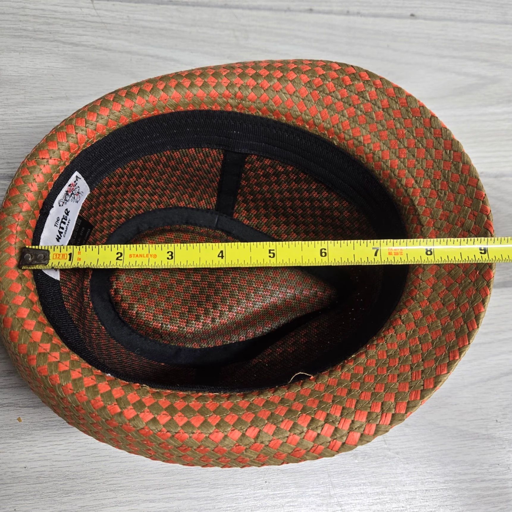 Vintage The Hatter Co. Fedora Hat Men One Size Orange Straw Classic Cuban Style Size ONE SIZE - 6 Thumbnail