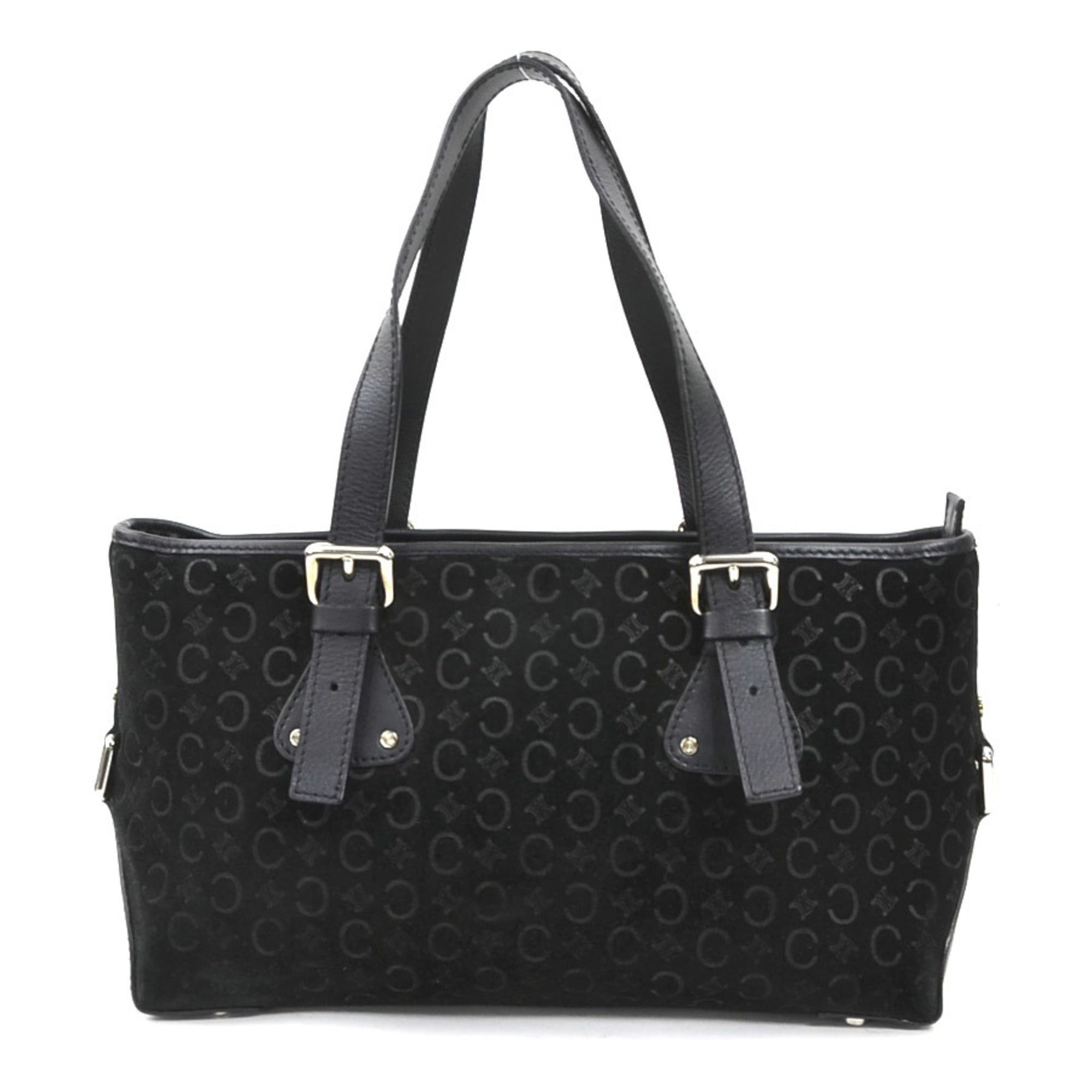 Celine Celine handbag in suede/leather, black and silver, women's e61253k Size ONE SIZE - 1 Thumbnail