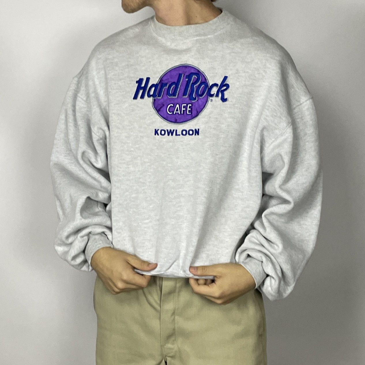 Hard Rock Cafe × Vintage 🎸Hard Rock Cafe🎸 Vintage boxy fit Sweatshirt Kowloon Size US XL / EU 56 / 4 - 1 Thumbnail