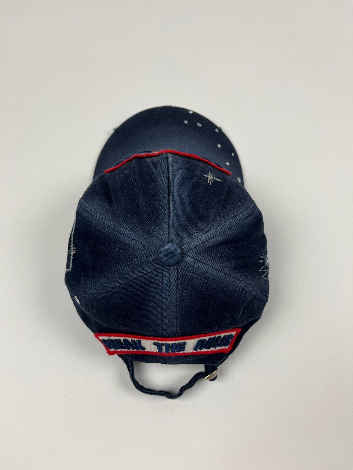 Dsquared2 Dsquared2 Distressed Baseball Cap Navy Blue Italy 🇮🇹 Y2K Size ONE SIZE - 6 Thumbnail
