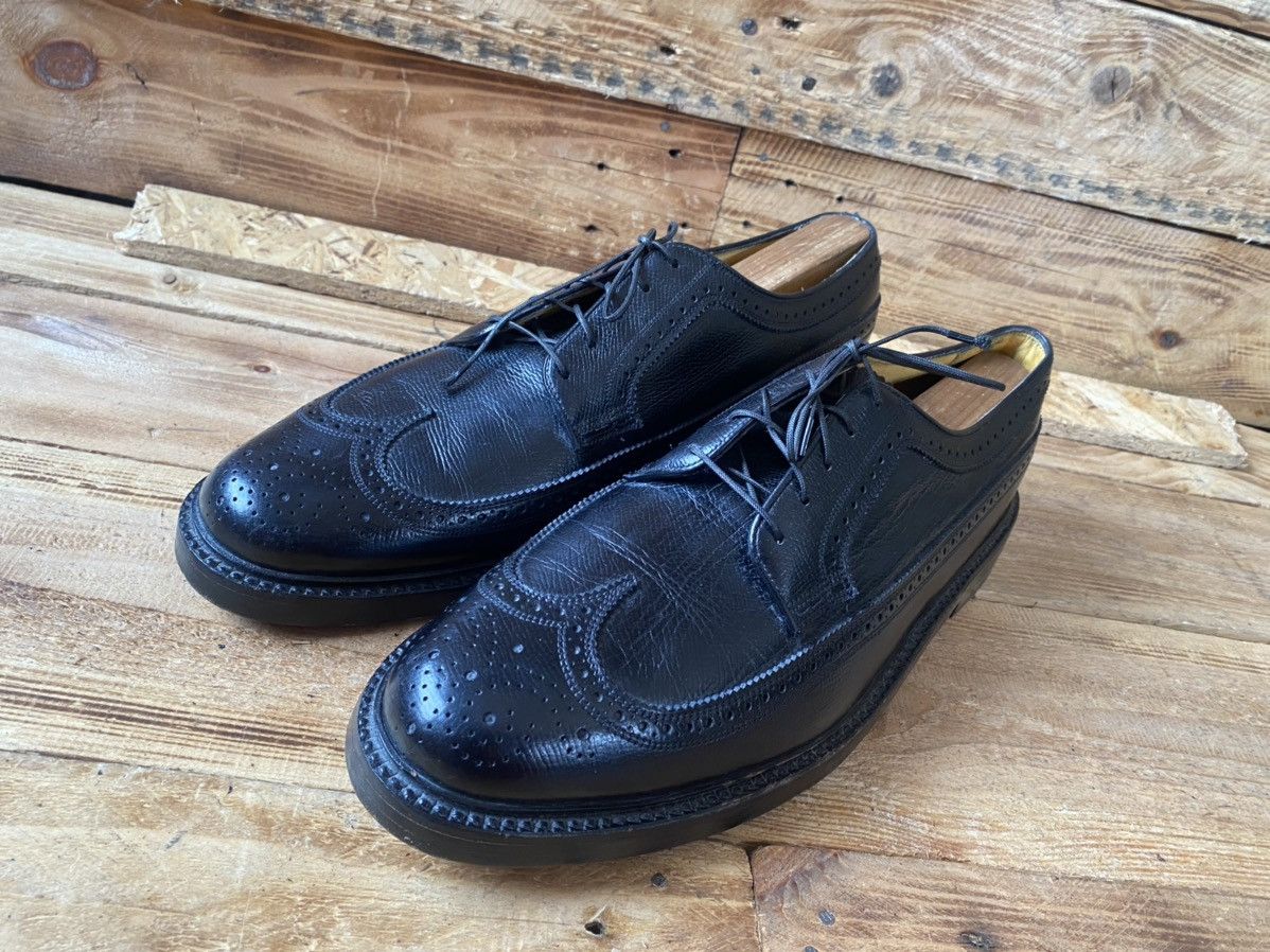 Vintage Vintage royal imperial florsheim black wingtip oxford sz 11C Size US 11 / EU 44 - 3 Thumbnail