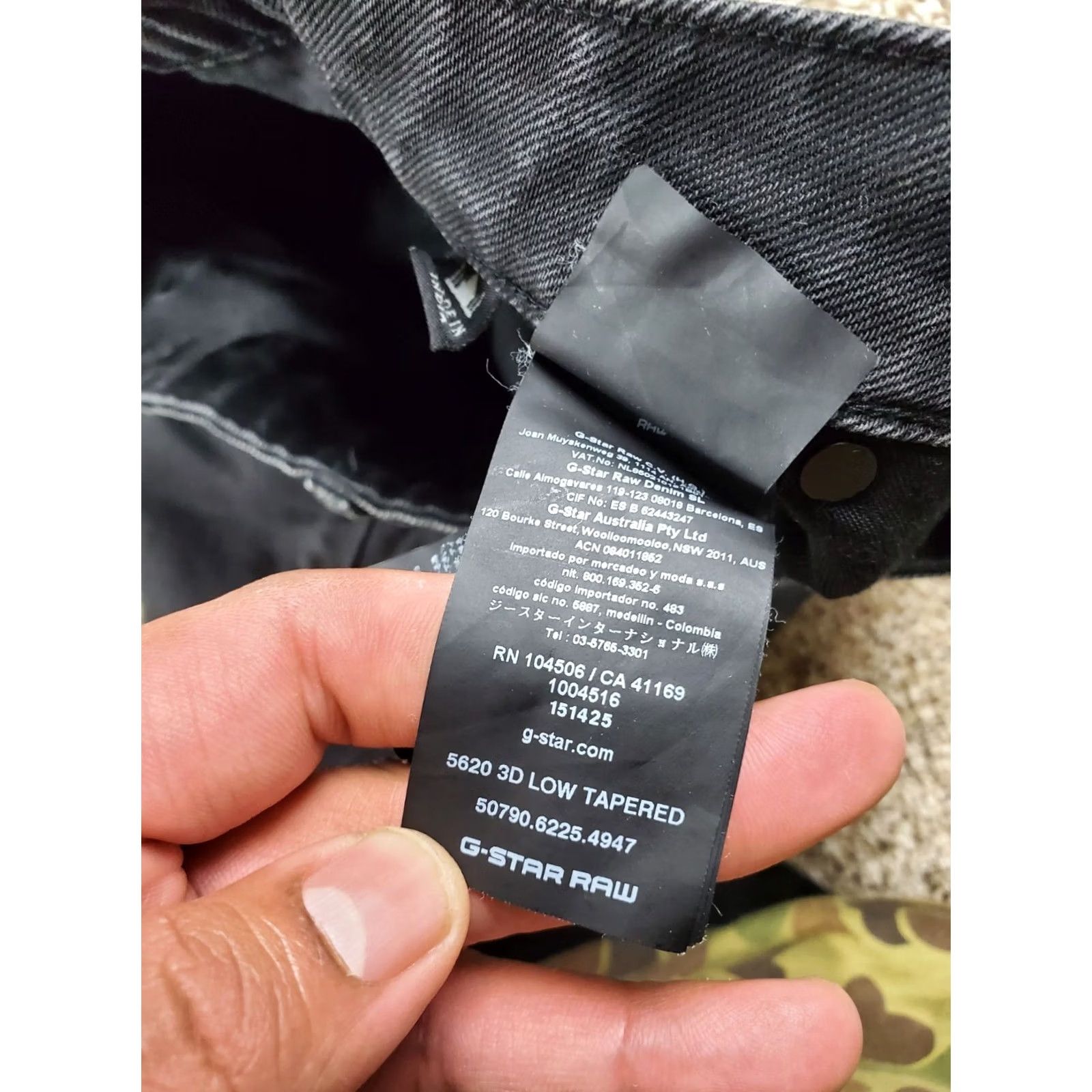 G-Star G Star Raw 5620 3D Jeans Slim Tapered 32x30 Black Denim 5-Pocket Men Shirt? Size US 32 / EU 48 - 6 Thumbnail