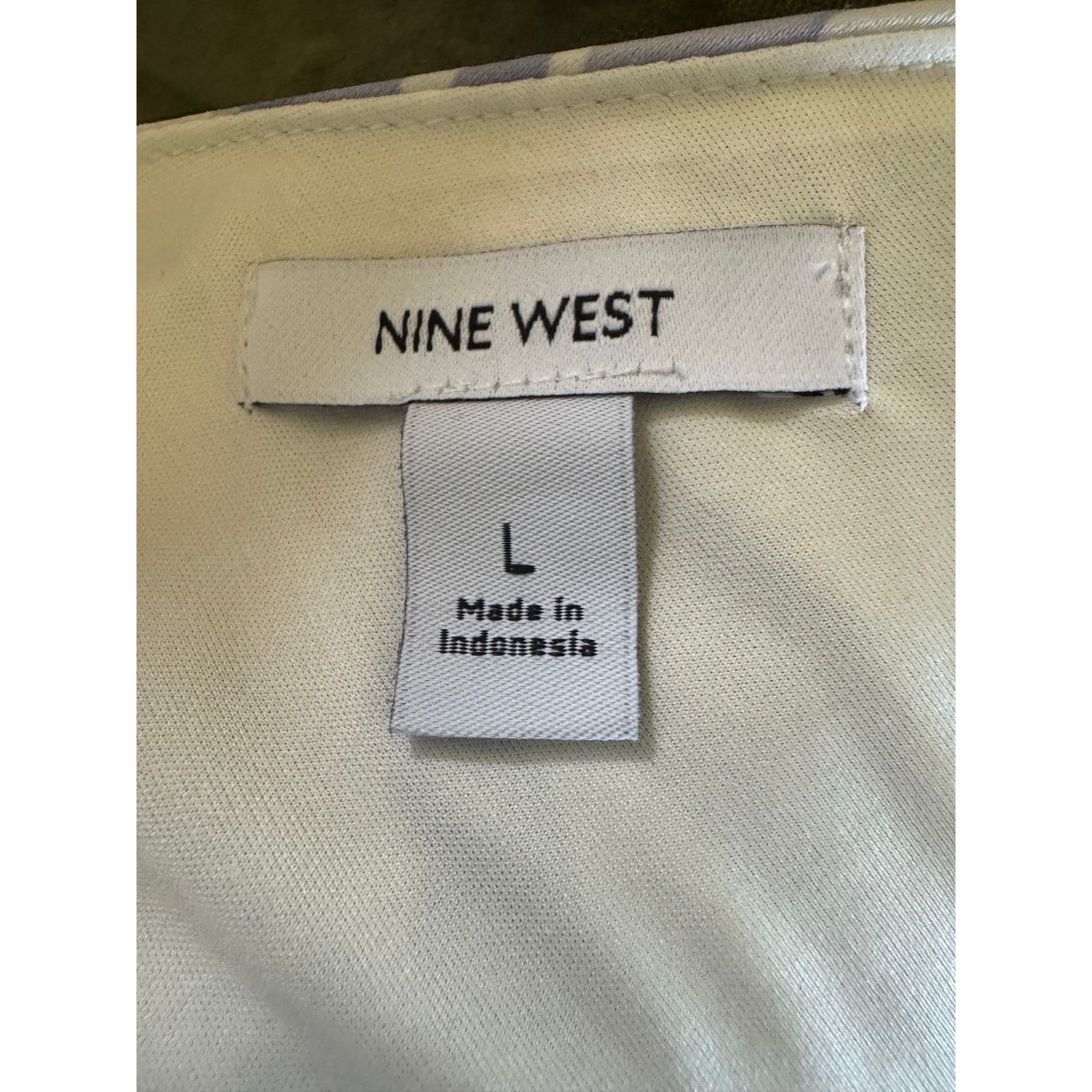Nine West Nine West One Shoulder Blouse Lavender Zebra Print Peplum L Size L / US 10 / IT 46 - 5 Thumbnail