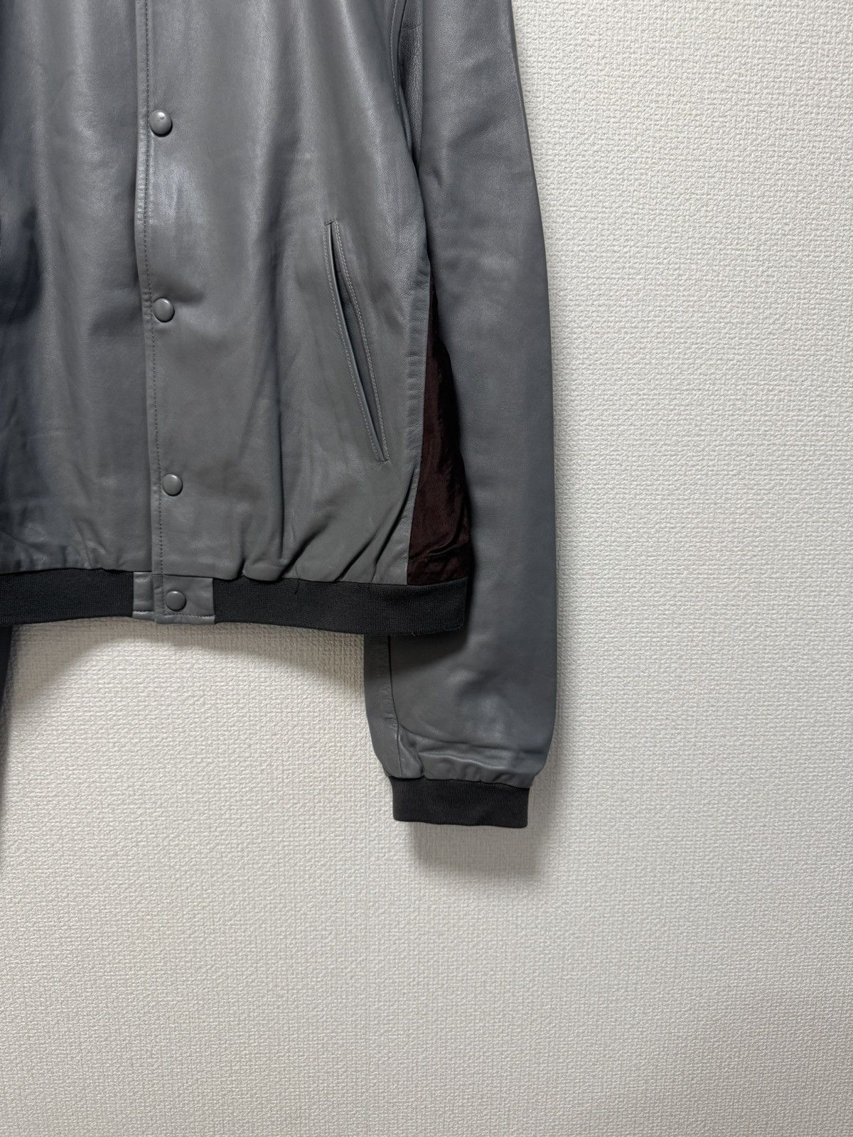 Yohji Yamamoto Yohji Yamamoto Pour Homme SS2001 Lamb Leather Varsity Jkt Size US M / EU 48-50 / 2 - 2 Thumbnail