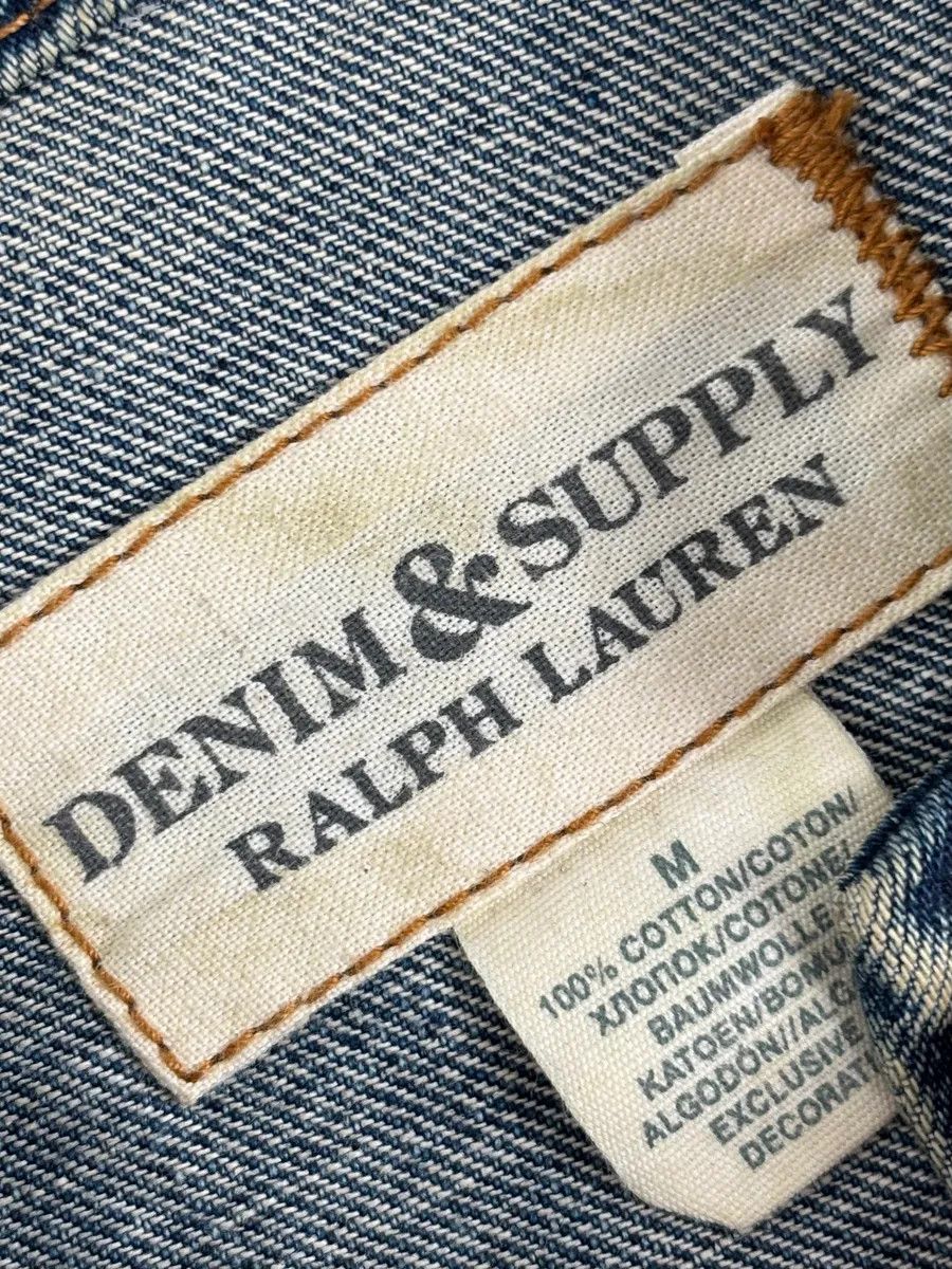 Polo Ralph Lauren 2010s Ralph Lauren Blue Camo Distressed Denim Jacket Size US M / EU 48-50 / 2 - 9 Thumbnail