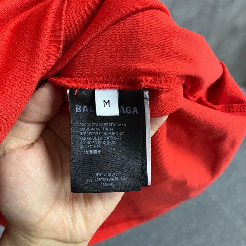 Balenciaga Balenciaga Red logo monogram print crew neck short sleeve Size US M / EU 48-50 / 2 - 4 Thumbnail
