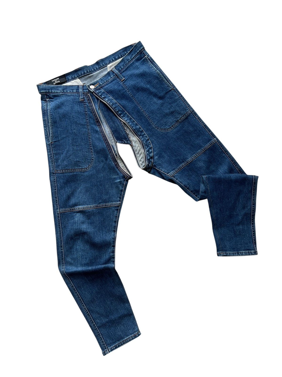 CABANE de ZUCCa 1990s Cabane de Zucca Crotch Zipper Ankle Denim Size US 33 - 1 Thumbnail
