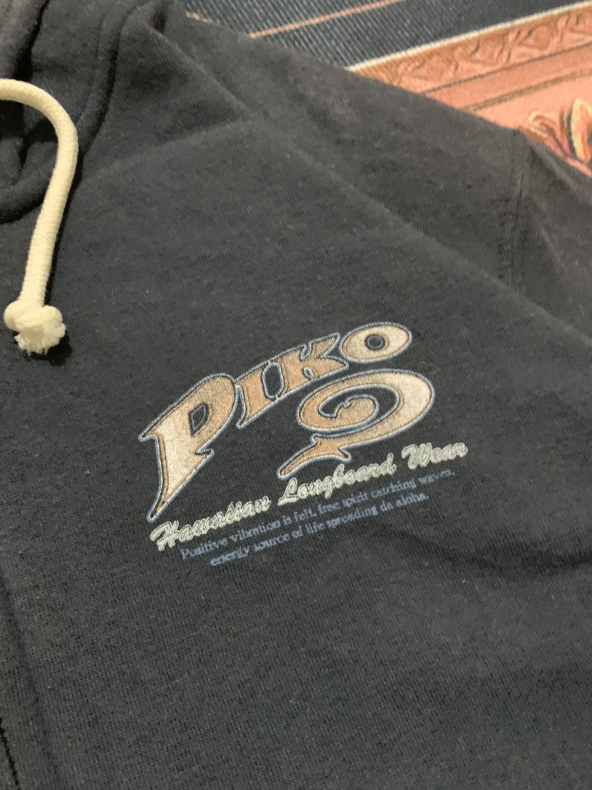 Vintage Vintage Piko Hawaiian Surf Hoodie Full Zip Black Sun Faded L Size US L / EU 52-54 / 3 - 6 Thumbnail