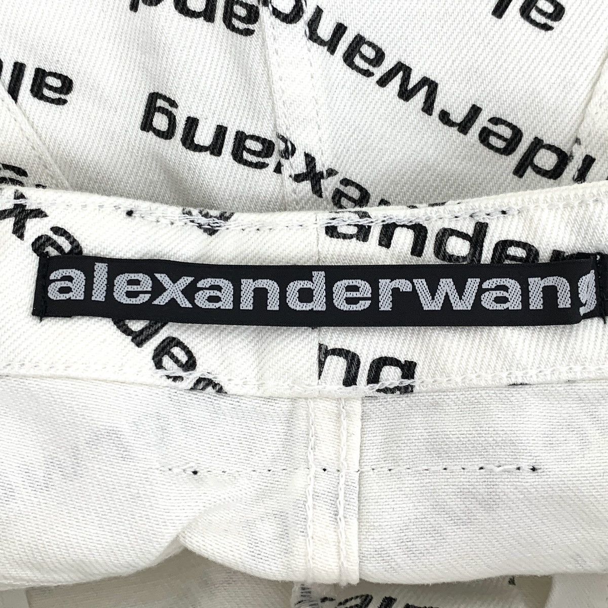 Alexander Wang Alexander Wang All Over Logo Printed Denim Shorts K26WX Size 25" / US 0 / IT 36 - 7 Thumbnail