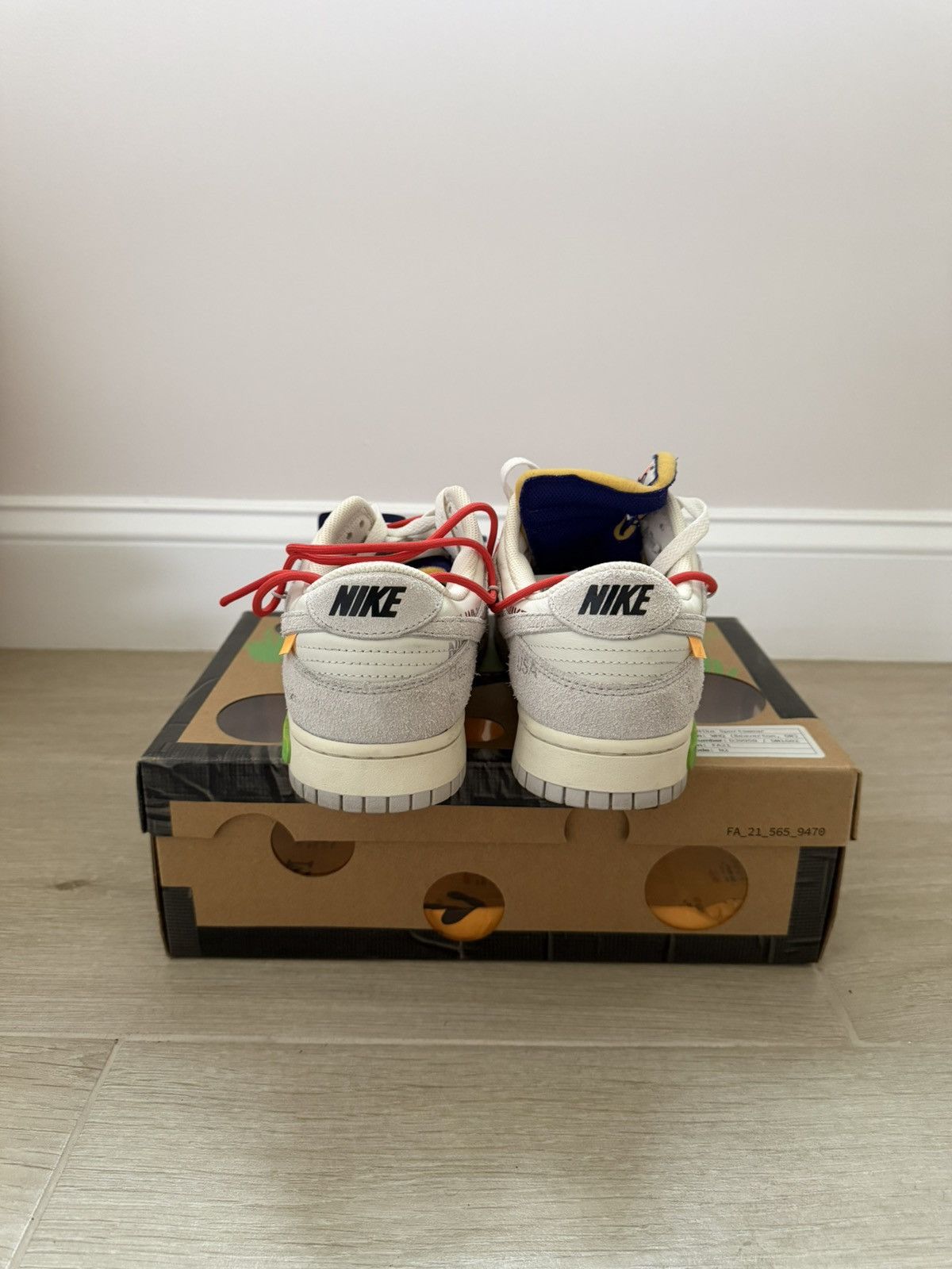 Nike × Off-White Off-White x Nike Dunk Low Lot 13 Size 9 (Box + Zip Tie) Size US 9 / EU 42 - 5 Thumbnail