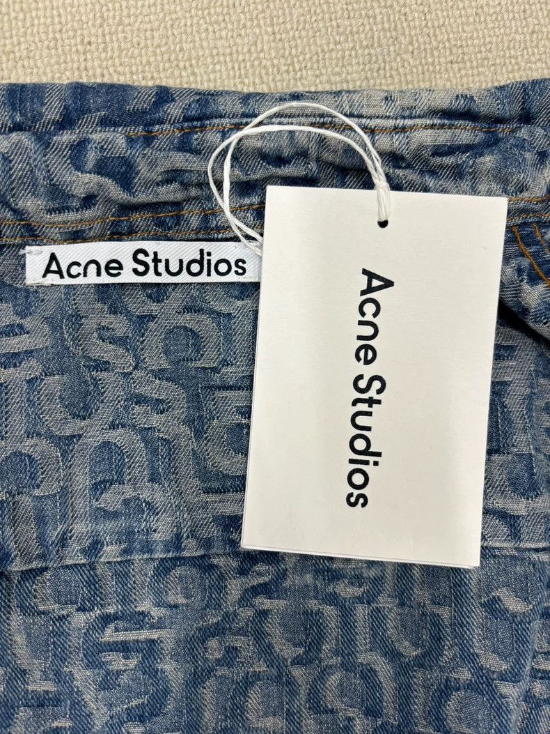 Acne Studios Acne Studios Jacquard loose single-breasted denim jacket Size US M / EU 48-50 / 2 - 4 Thumbnail