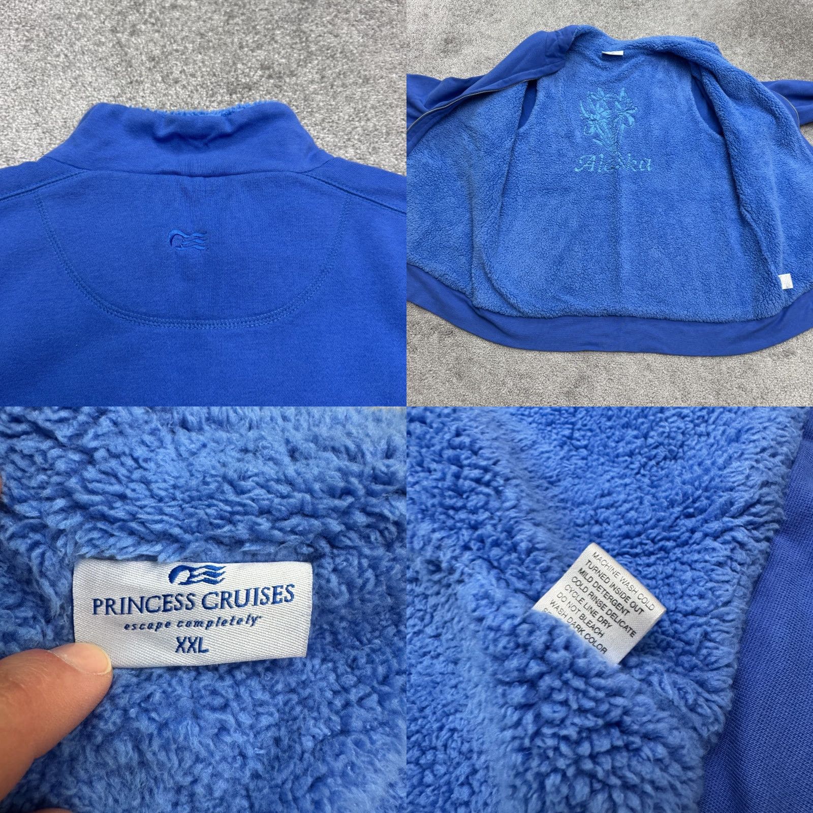 Vintage Princess Cruises Sweatshirt Full Zip Womens XXL Blue Casual Lounge Travel Activewear Zip Size L / US 10 / IT 46 - 8 Thumbnail
