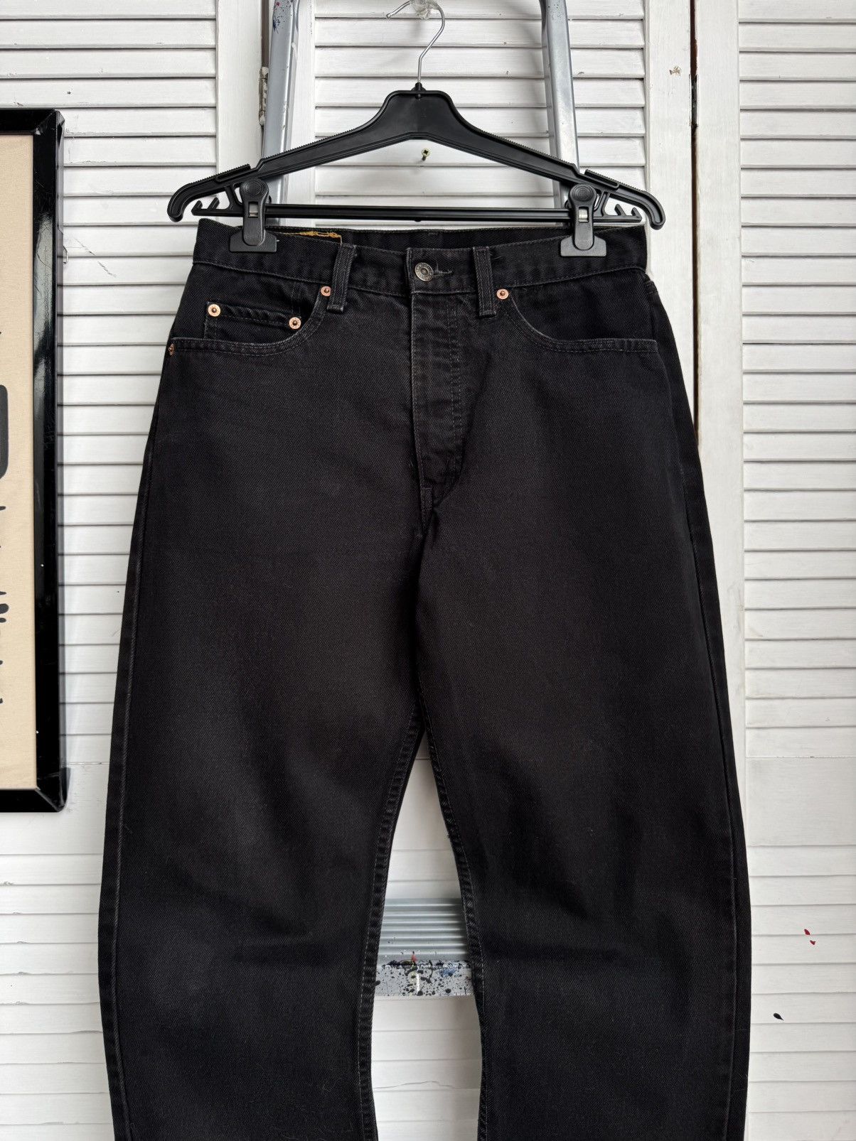 Levi's Levis 615 Vintage Black Jeans Straight Fit Orange Tab Size US 30 / EU 46 - 4 Thumbnail