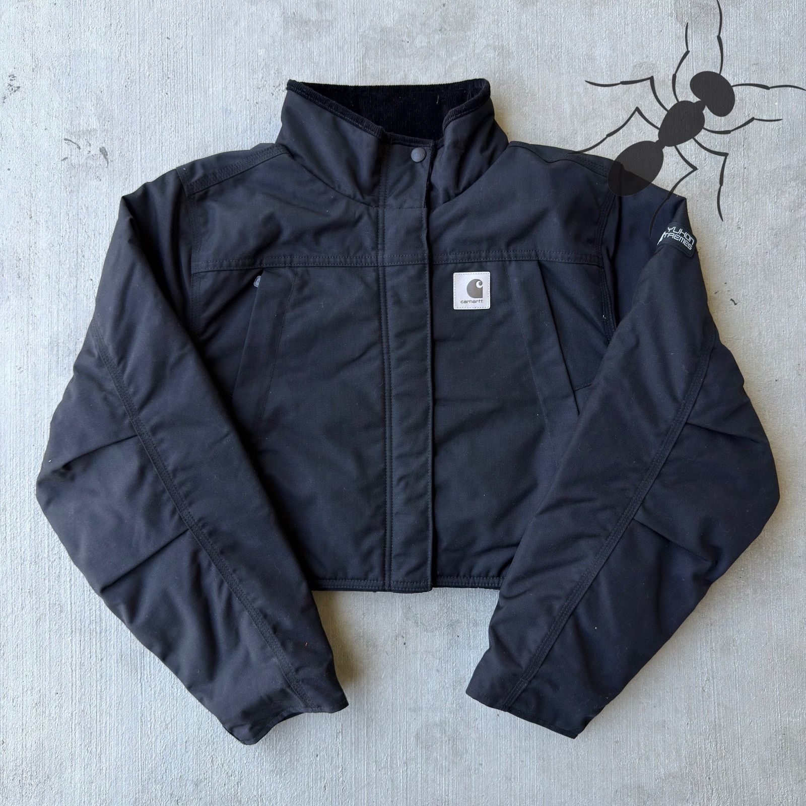 Carhartt × Vintage Carhartt black cropped quilted work wear jacket Size US L / EU 52-54 / 3 - 1 Thumbnail