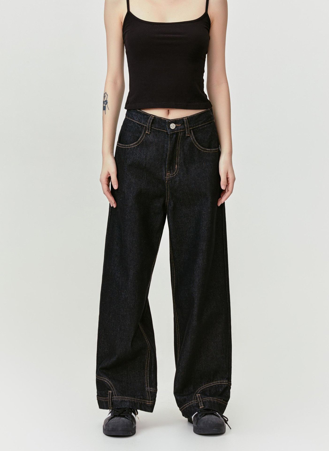 Japanese Brand American retro washed distressed loose straight leg jeans Size US 32 / EU 48 - 1 Thumbnail