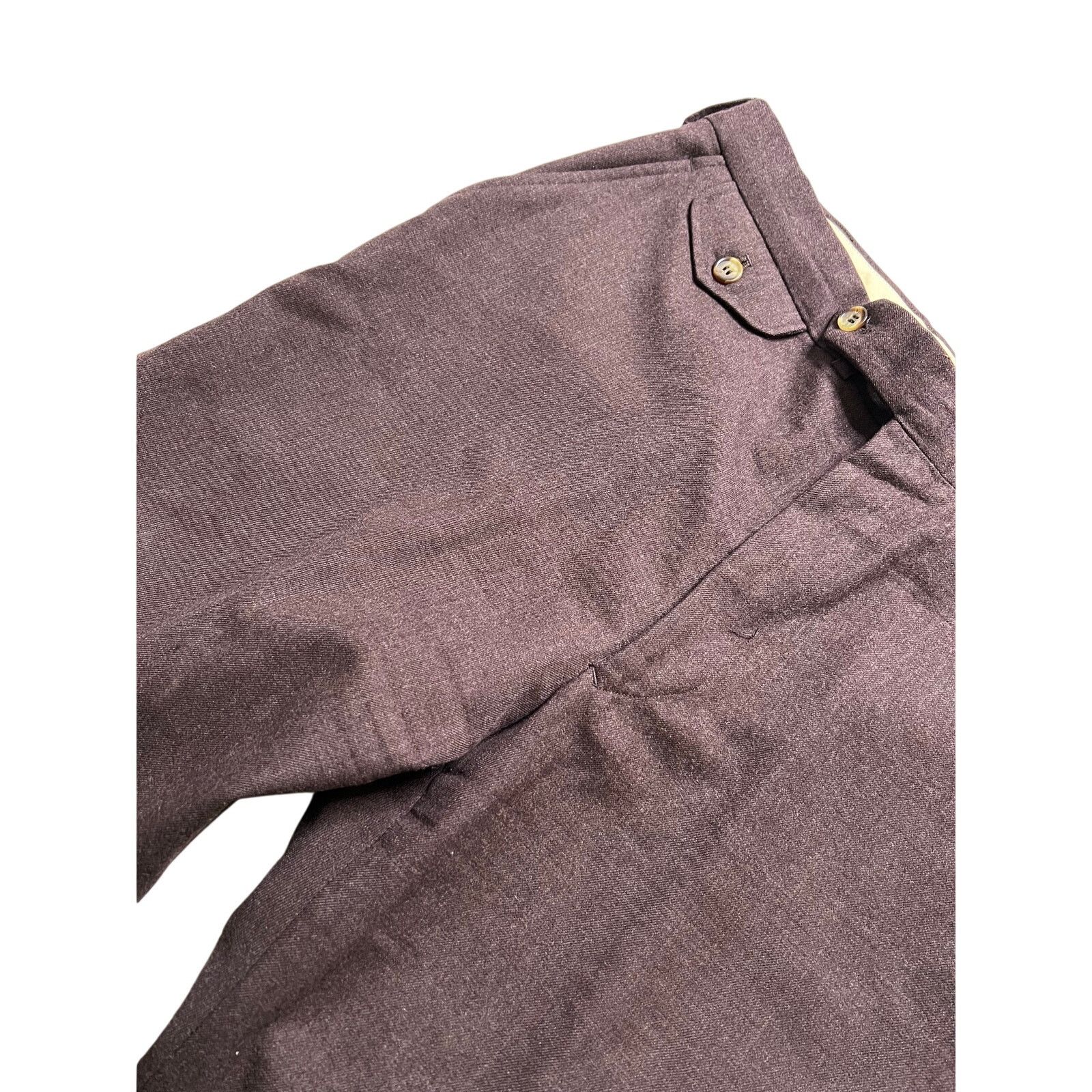 Club Room Club Room Bamberger’s 100% Wool Dress Pants Brown 34R 90s Size US 34 / EU 50 - 3 Thumbnail