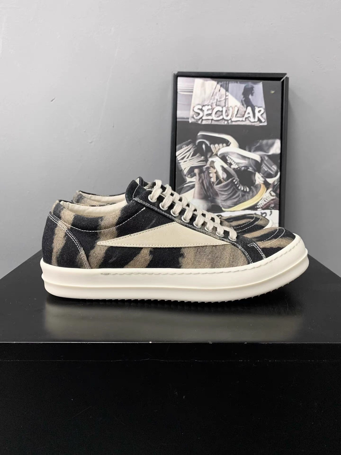 Rick Owens Rick Owens 24FW Flame Low Top Canvas Sneakers K34 Size US 8 / EU 41 - 3 Thumbnail