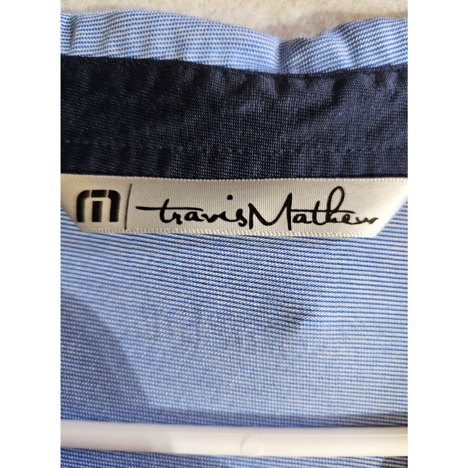 TravisMathew Travis Mathew Signature Golf Performance Polo Mens XL Blue & Black Size US XL / EU 56 / 4 - 5 Thumbnail