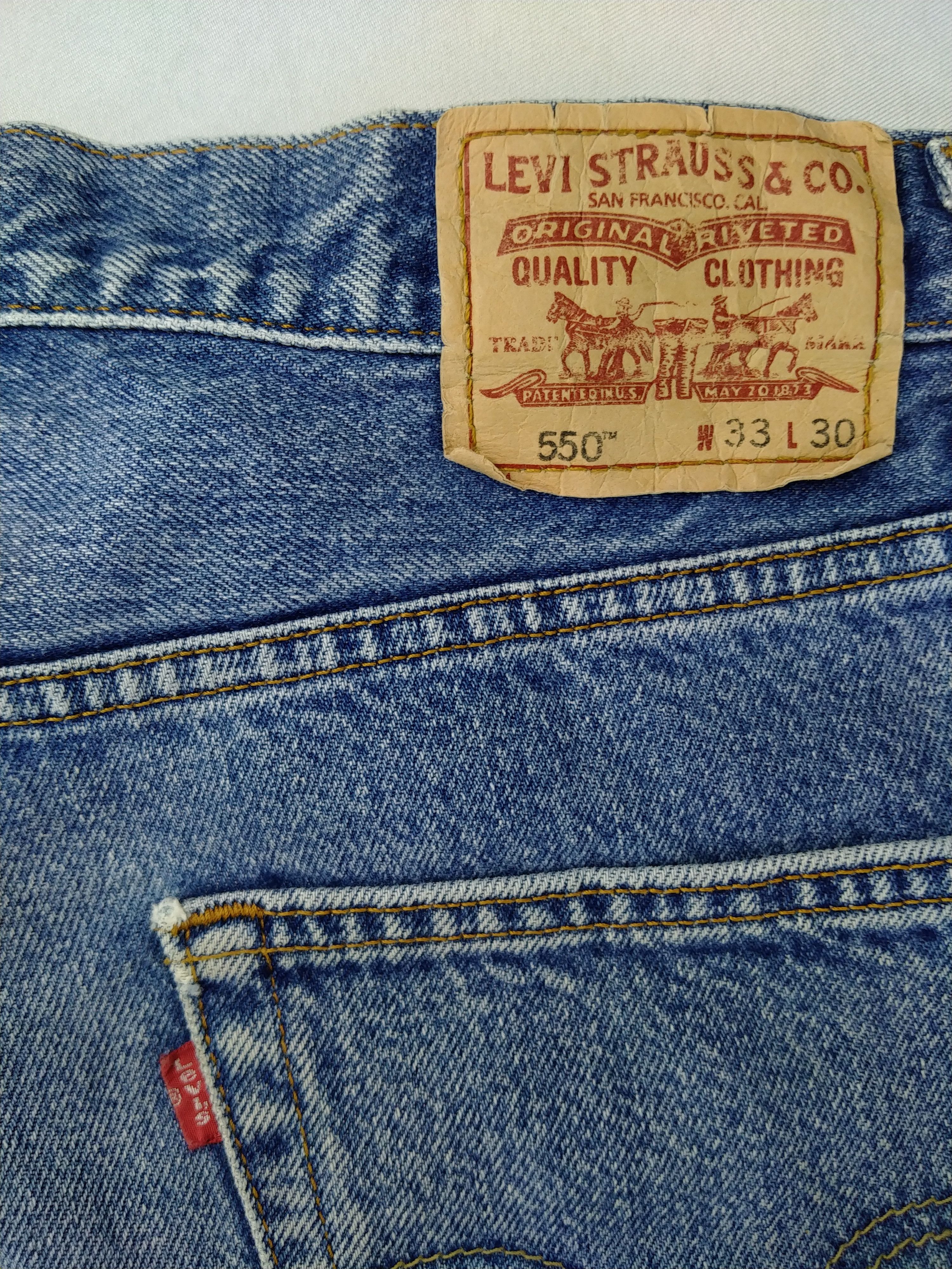 Levi's Faded Blue Vintage Levi's 550 Relaxed Fit Denim 33x29 -JN722 Size US 33 - 10 Thumbnail