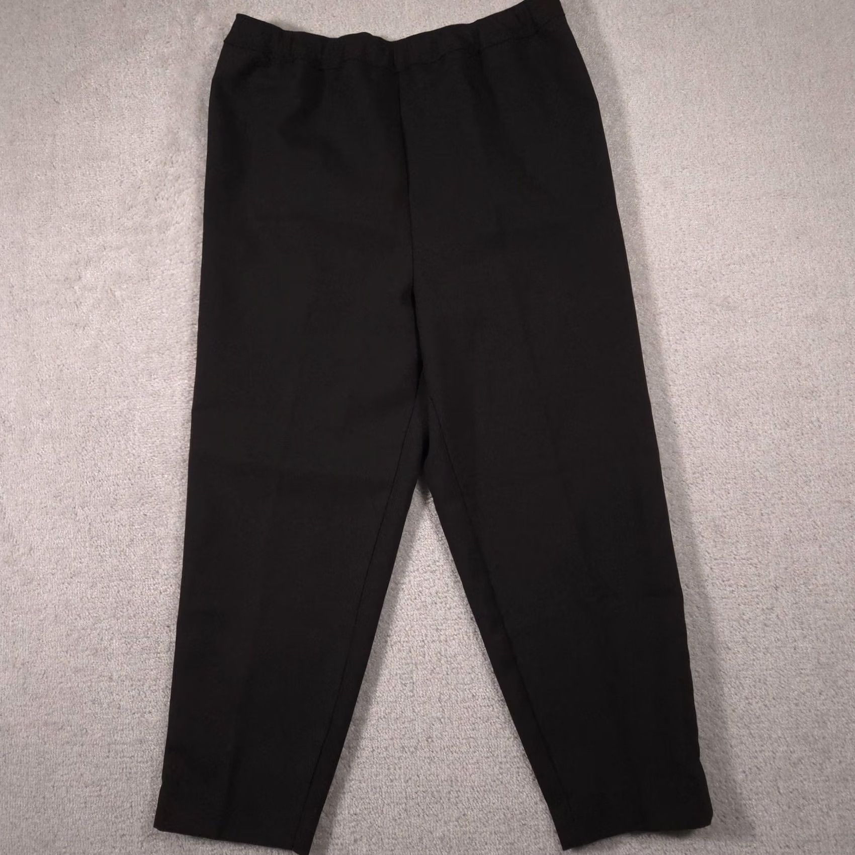 Levi's Levis Bend Over Dress Pants 20 Black Crepe Pull On Relaxed Work Career Womens Size 42" / US 20 - 2 Thumbnail
