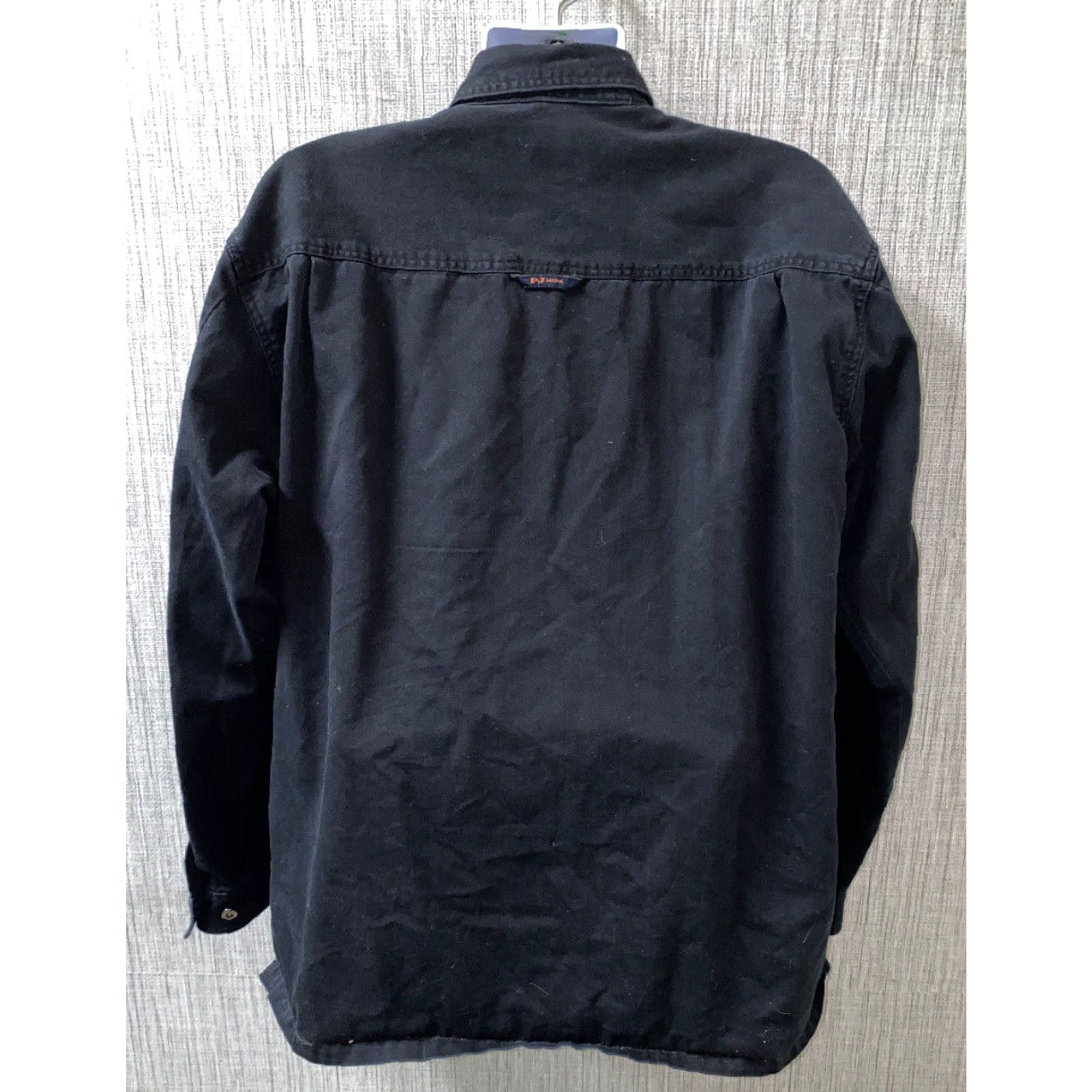 Vintage PJ Mark Industrial Shirt Mens Long Sleeve Cotton Button Front Size L Black Size US L / EU 52-54 / 3 - 5 Thumbnail