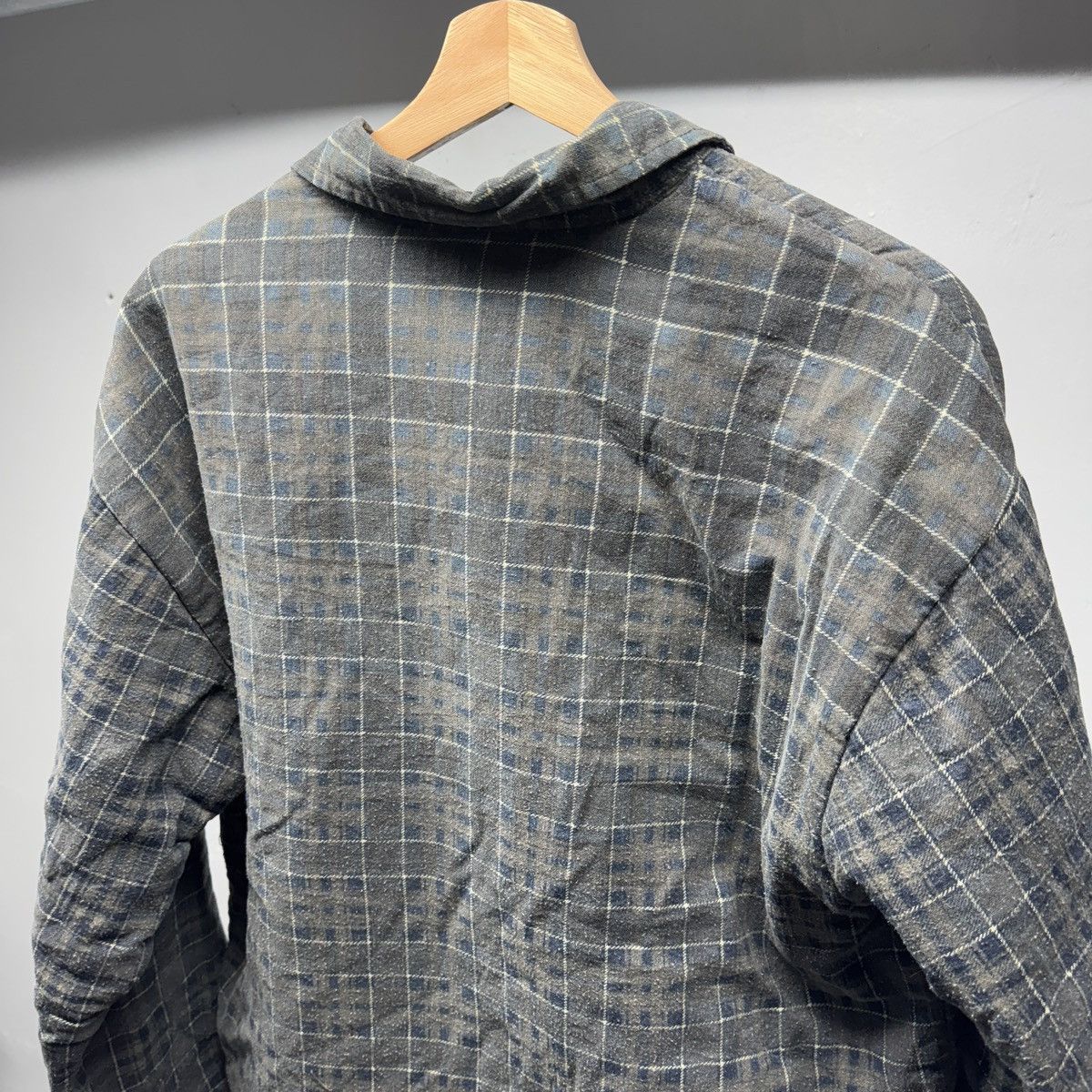 Vintage Thrashed Faded Distressed Plaid Flannel Shirt Jacket Grunge Size US M / EU 48-50 / 2 - 6 Thumbnail