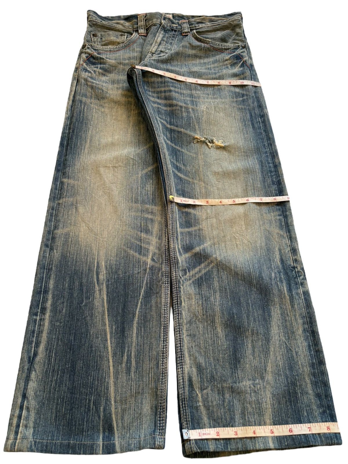 Edwin × Japanese Brand Exclusive Vintage Edwin Mud Wash Loose Baggy Jeans Size US 31 - 14 Thumbnail