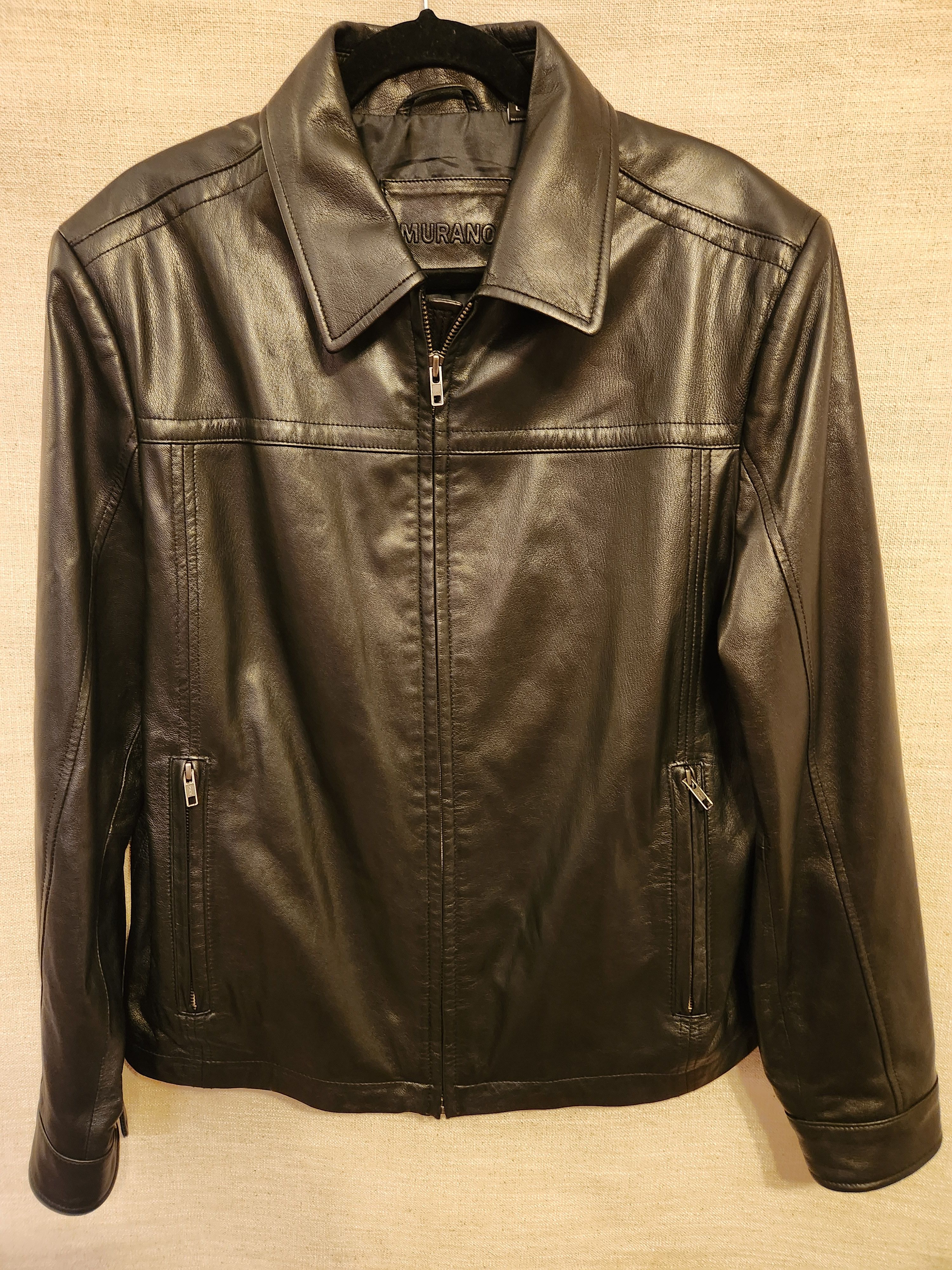 Murano NWOT Genuine Lamb Skin Leather Jacket Size US L / EU 52-54 / 3 - 1 Thumbnail