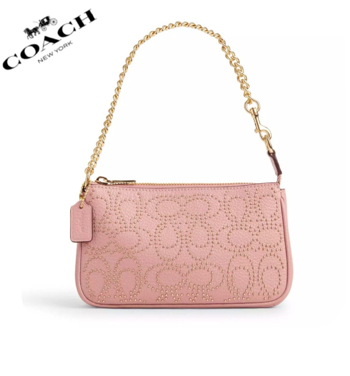 NWT COACH Nolita 19 With Signature Rivets Leather in Pink