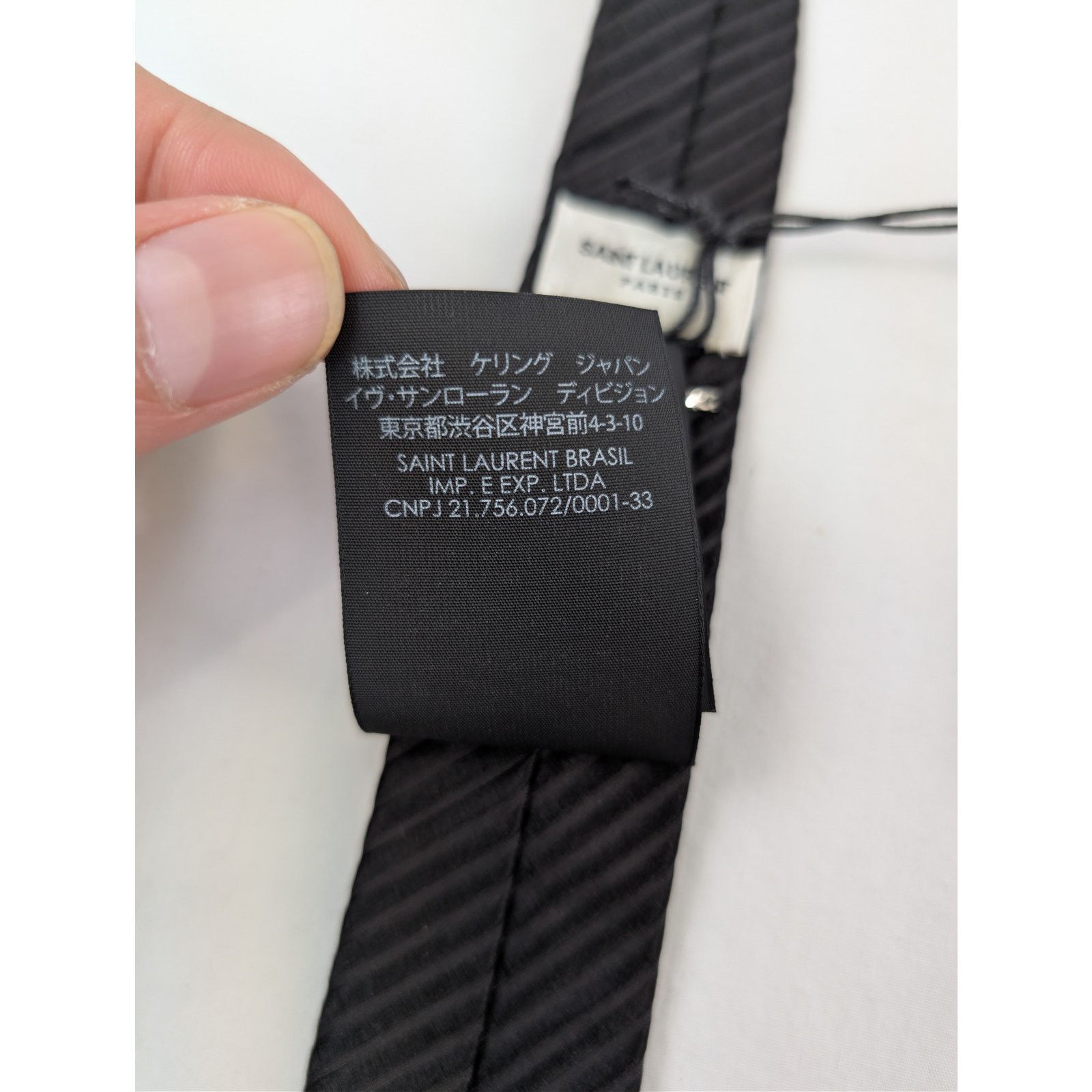 Saint Laurent Paris o1rshd1 Size: OS / Tie in Black Size ONE SIZE - 11 Thumbnail