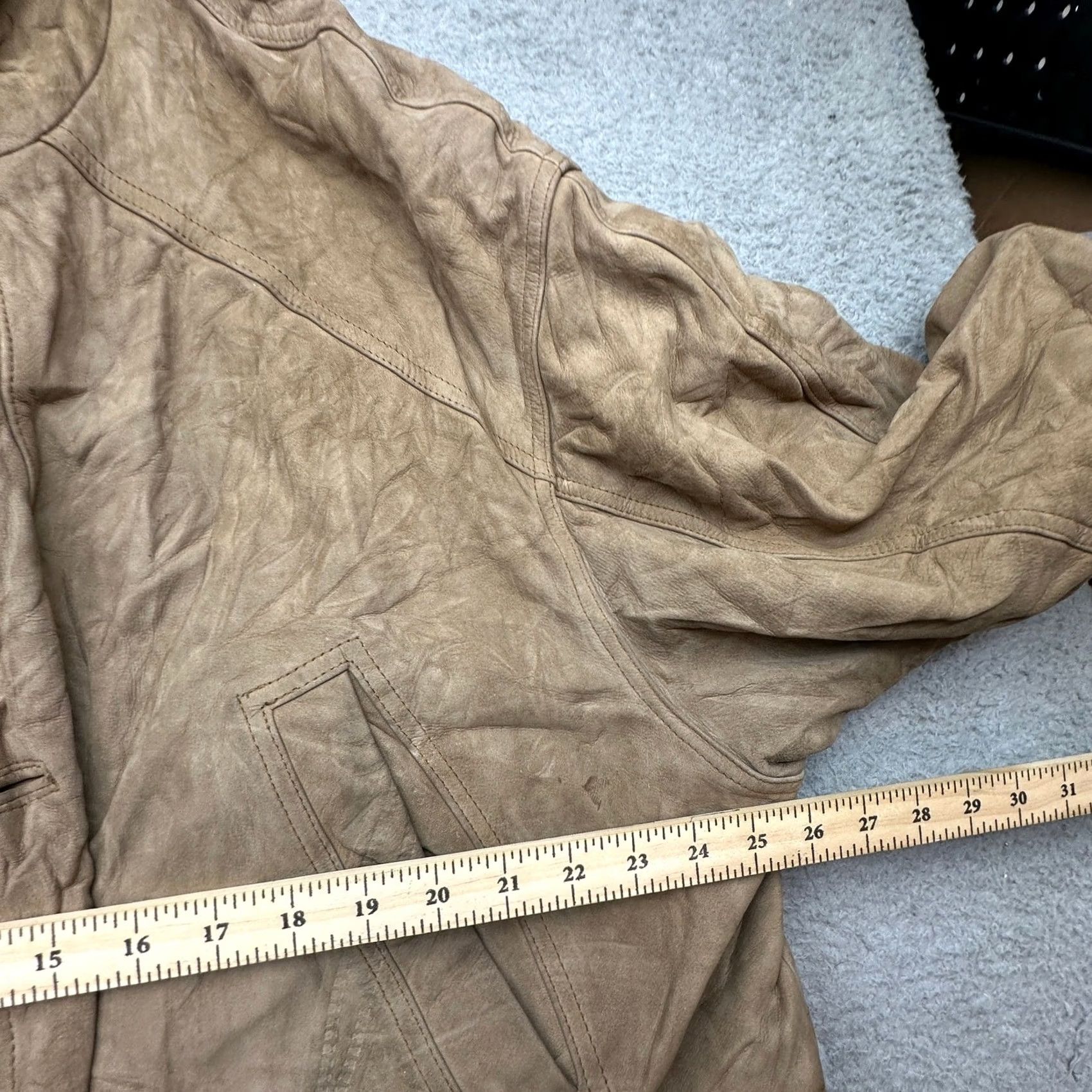 Vintage VINTAGE Reed Leather Barn Chore Coat Jacket Mens XL Khaki Tan Butter Soft Heavy Lined Coat Size US XL / EU 56 / 4 - 5 Thumbnail