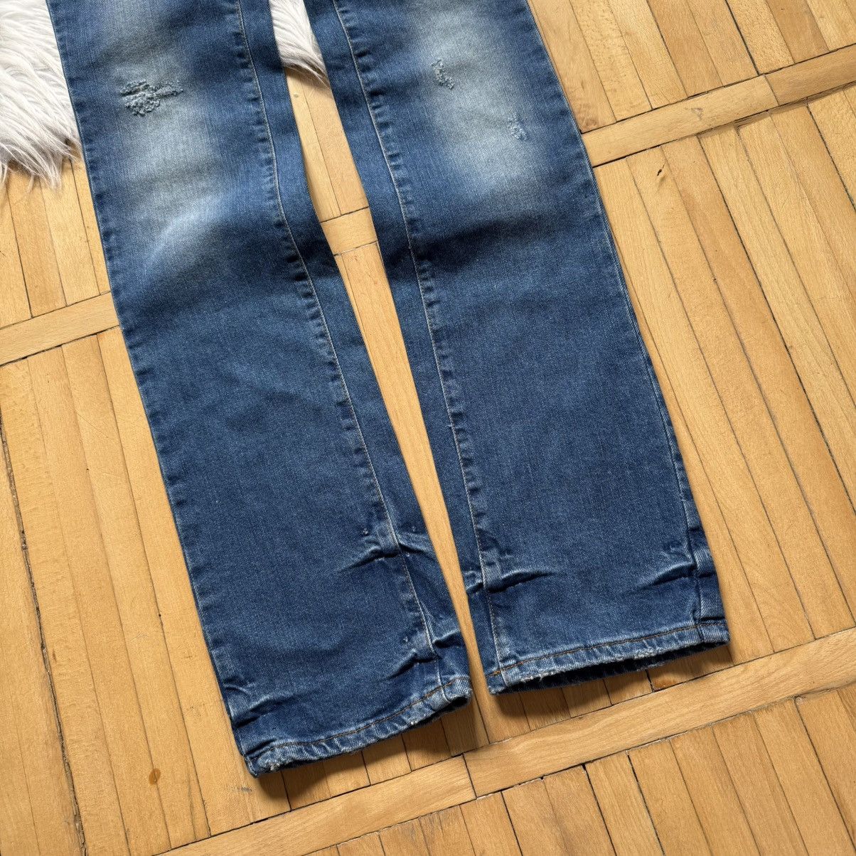 John Galliano 📌 NEW John Galliano Y2K 00s Big Logo Straight Jeans Size 25" / US 0 / IT 36 - 9 Thumbnail