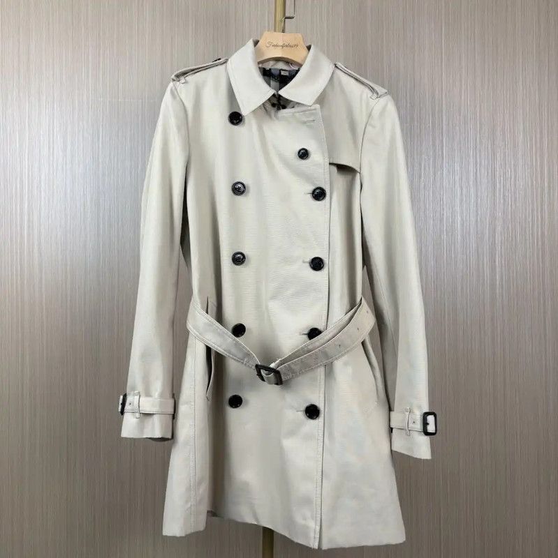 Burberry Burberry Khaki Polyester Mid-Length Women's Trench Coat Size M / US 6-8 / IT 42-44 - 1 Thumbnail