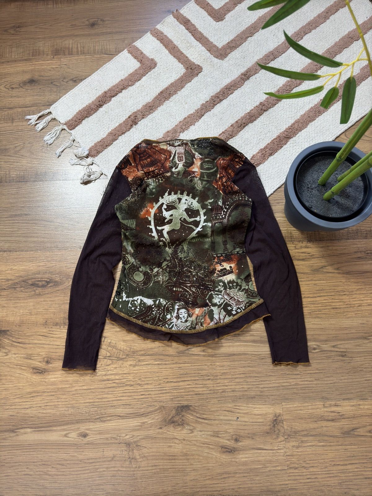 Vintage VINTAGE PRINTED MESH LONGSLEEVE Size M / US 6-8 / IT 42-44 - 5 Thumbnail