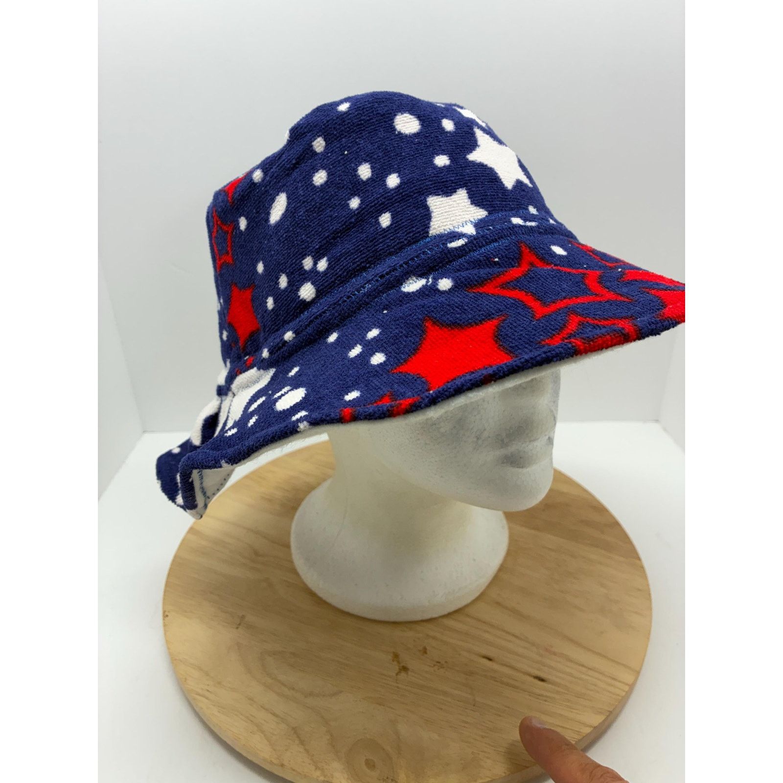 Other The Firecracker — Recycled Beach Towel Bucket Hat, Stars Size ONE SIZE - 8 Thumbnail