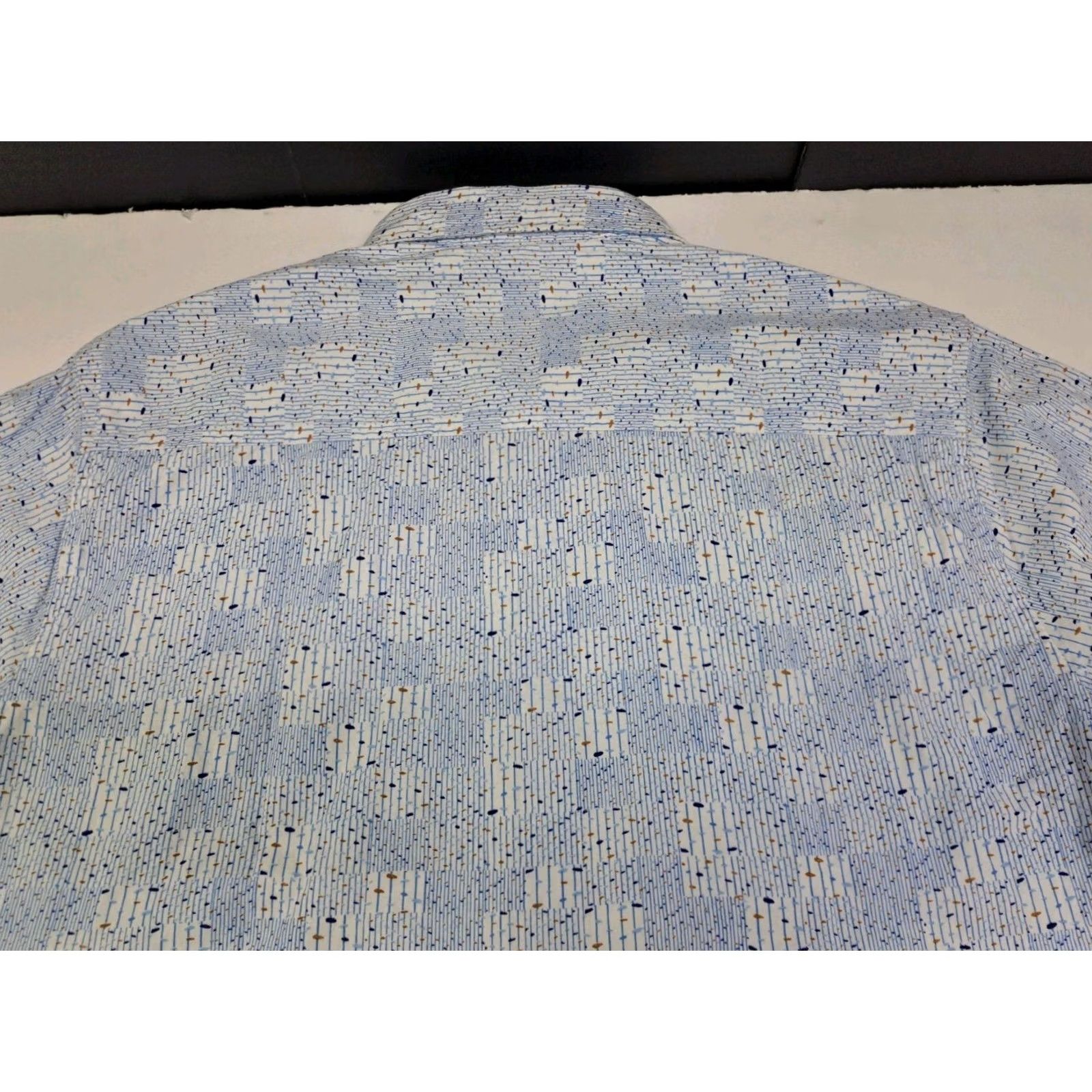 Vintage Smash Shirt Mens Medium Blue/White Short Sleeve Button Up NWT #7001 Size US M / EU 48-50 / 2 - 6 Thumbnail