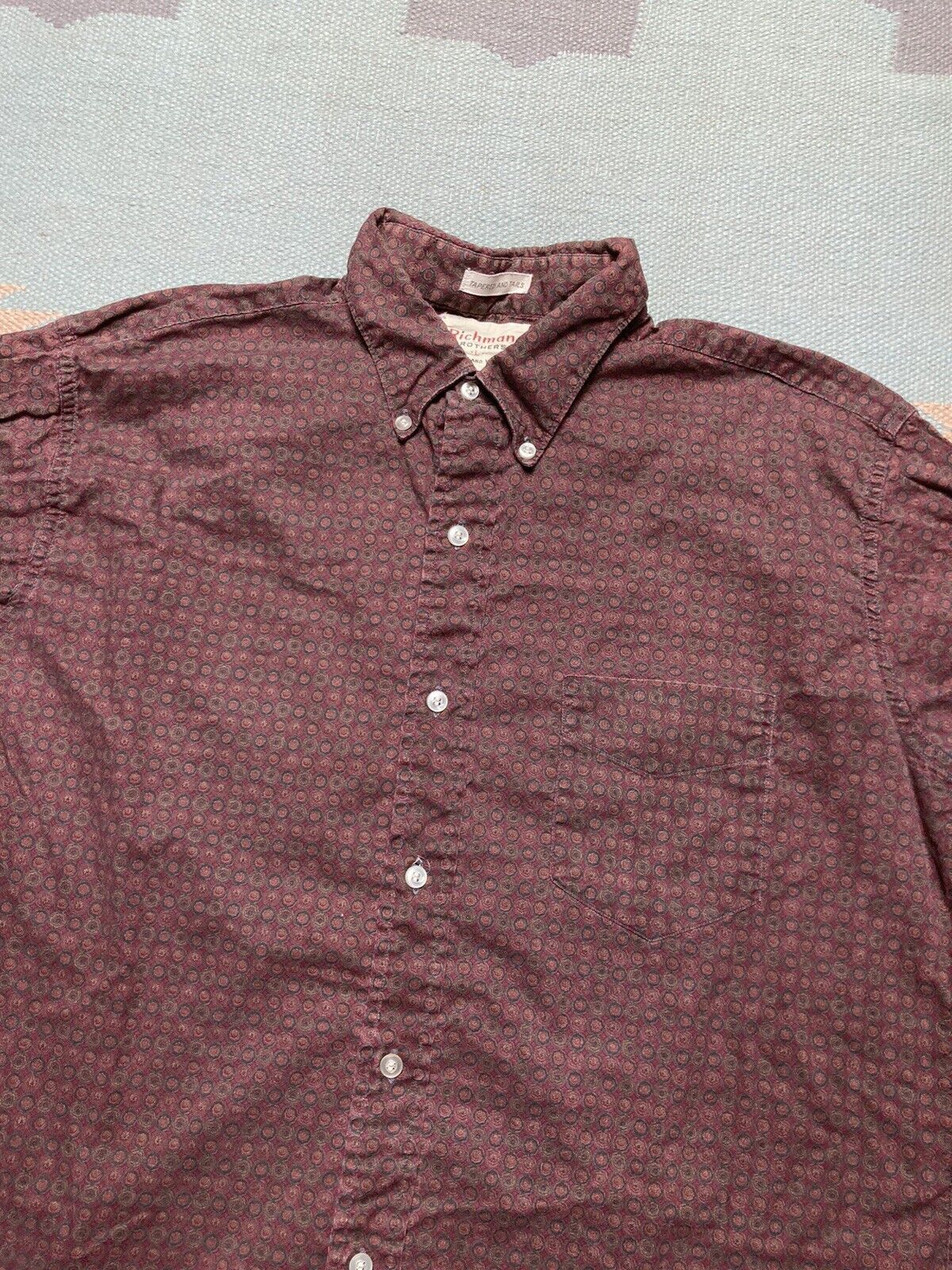 Vintage VTG 1950s button shirt Richman brothers psychedelic large Size US L / EU 52-54 / 3 - 4 Thumbnail