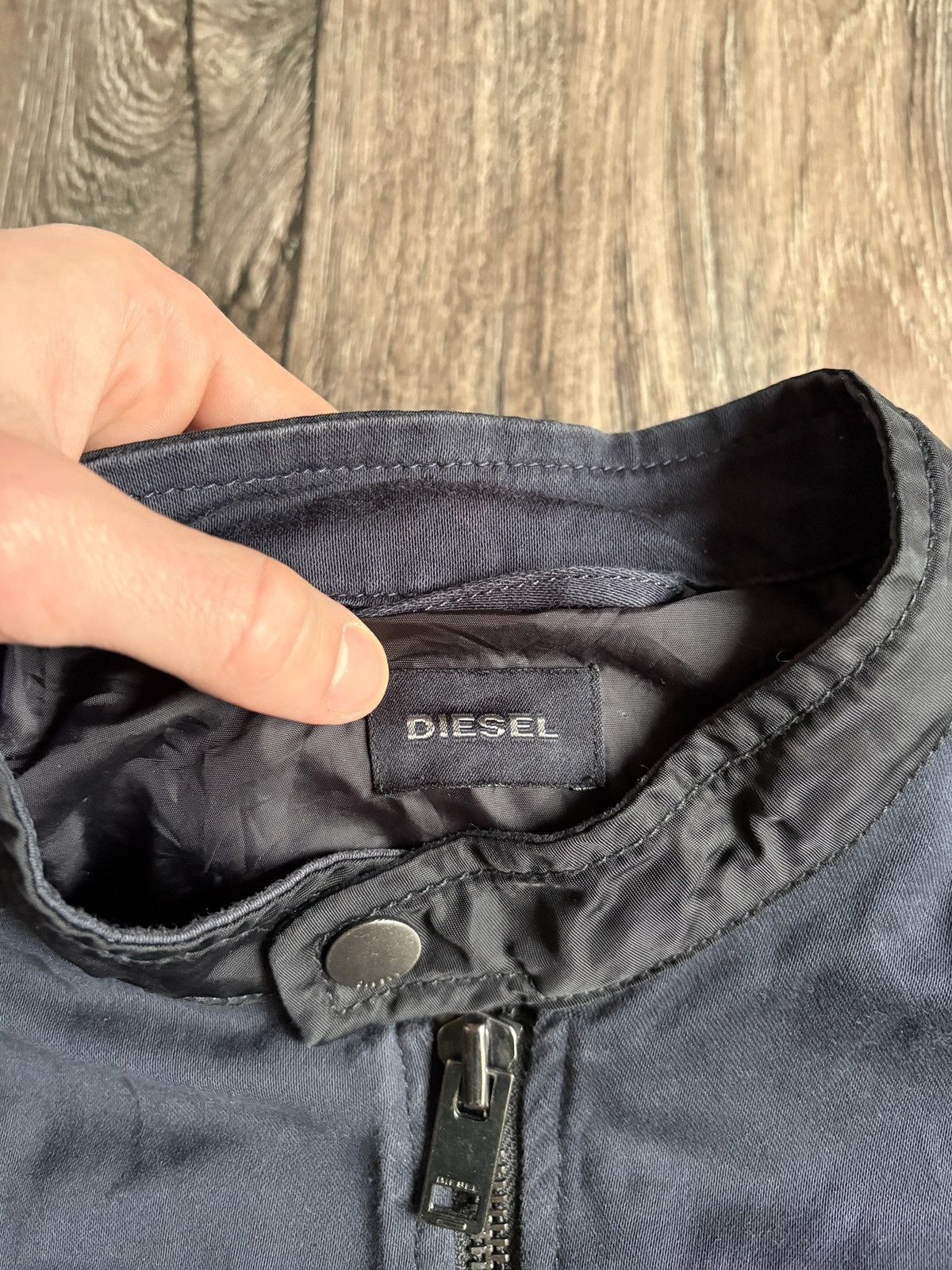 Diesel Diesel Moto Zip Avant Garde Men's Blue Bomber Jacket Size S Size US S / EU 44-46 / 1 - 3 Thumbnail