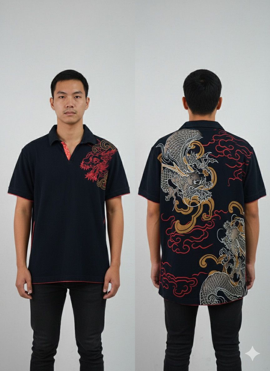Vintage Vintage Sukajan Dragon By Space Opera Shirts Size US L / EU 52-54 / 3 - 1 Thumbnail