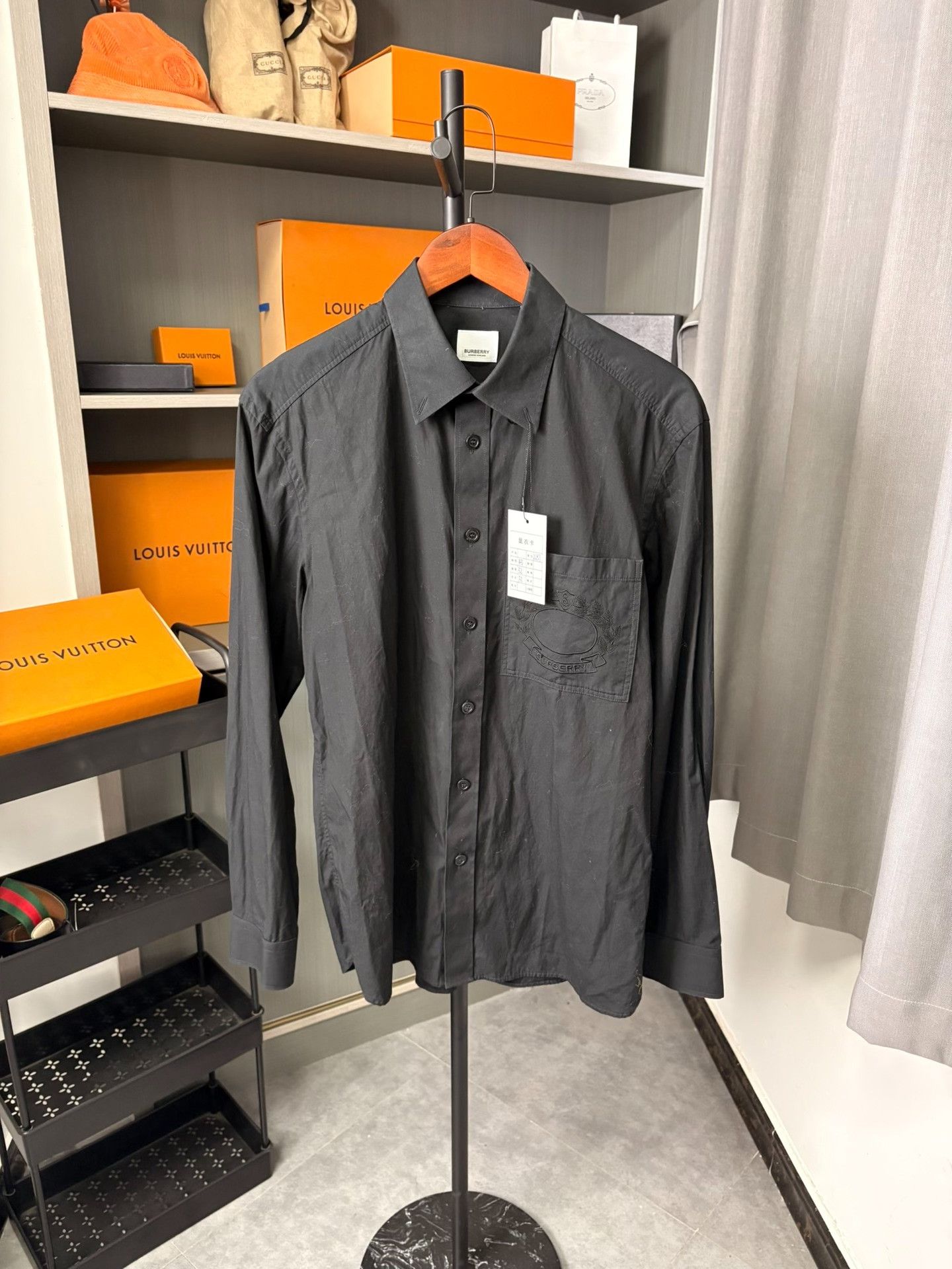 Burberry Burberry Cotton Black Shirt M Men Size US M / EU 48-50 / 2 - 1 Thumbnail